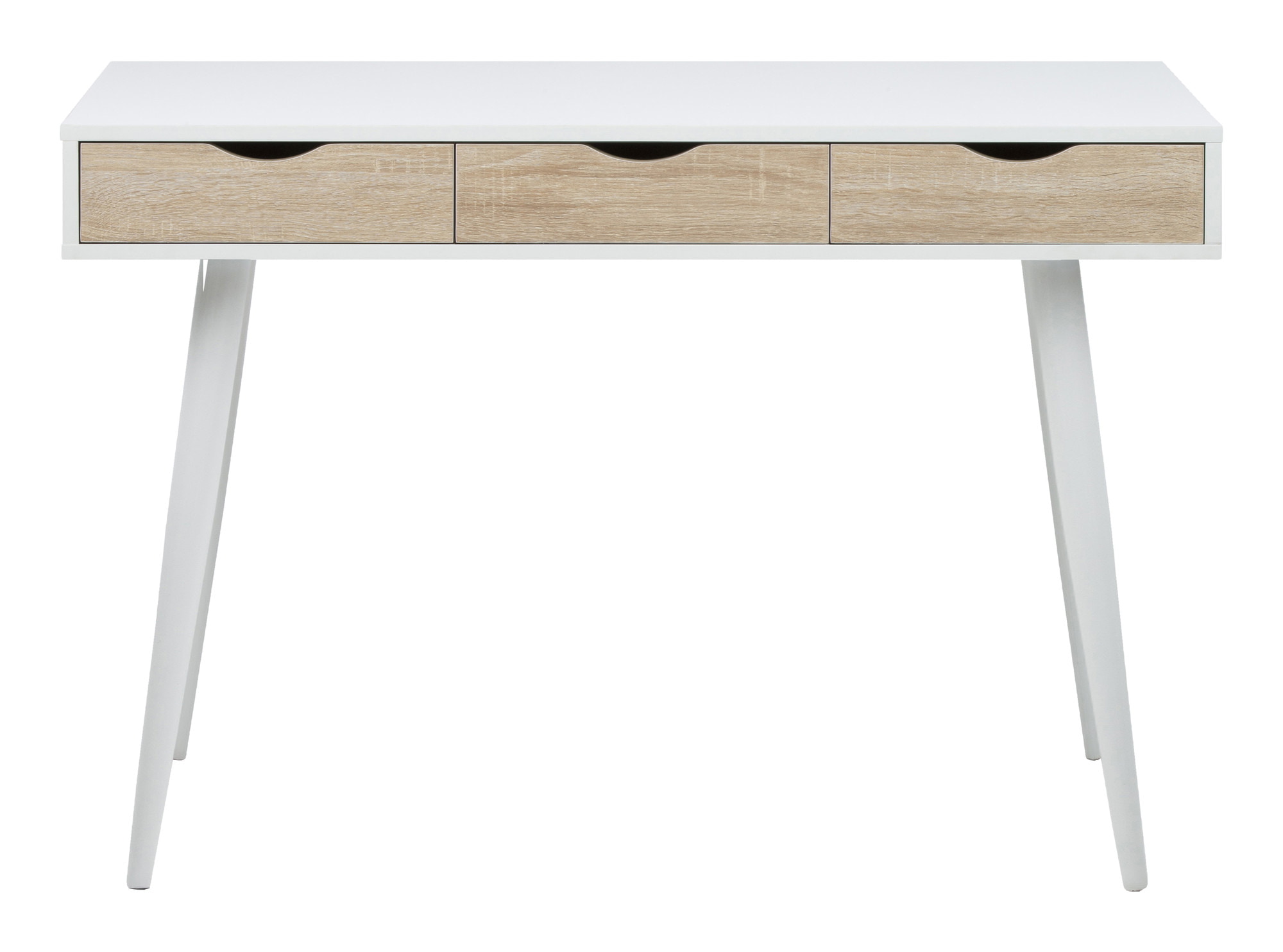 Bureau / sidetable 'Märta' 110 x 50cm met 3 laden , kleur wit / hout