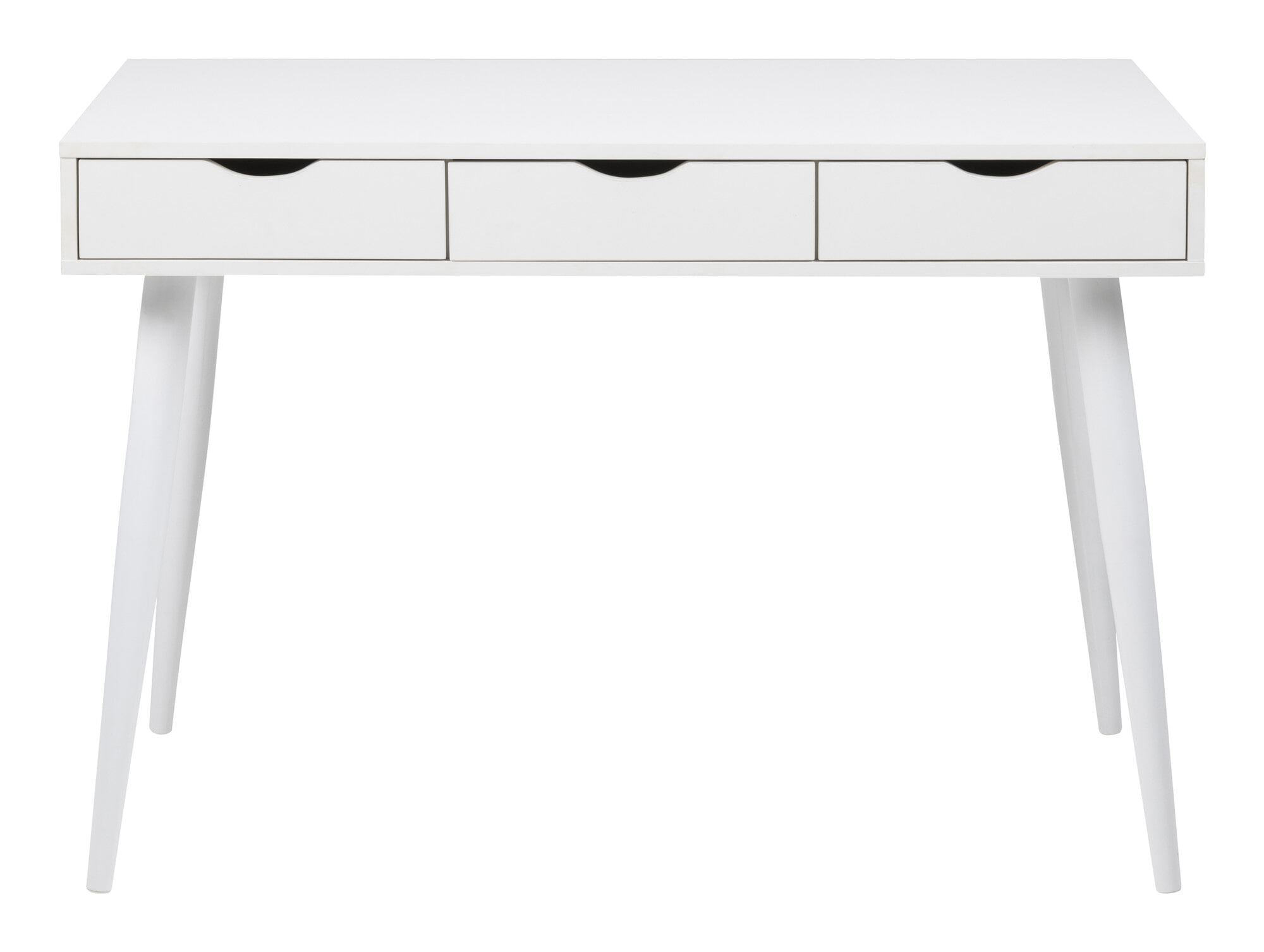 Bureau / sidetable 'Märta' 110 x 50cm met 3 laden , kleur wit / wit