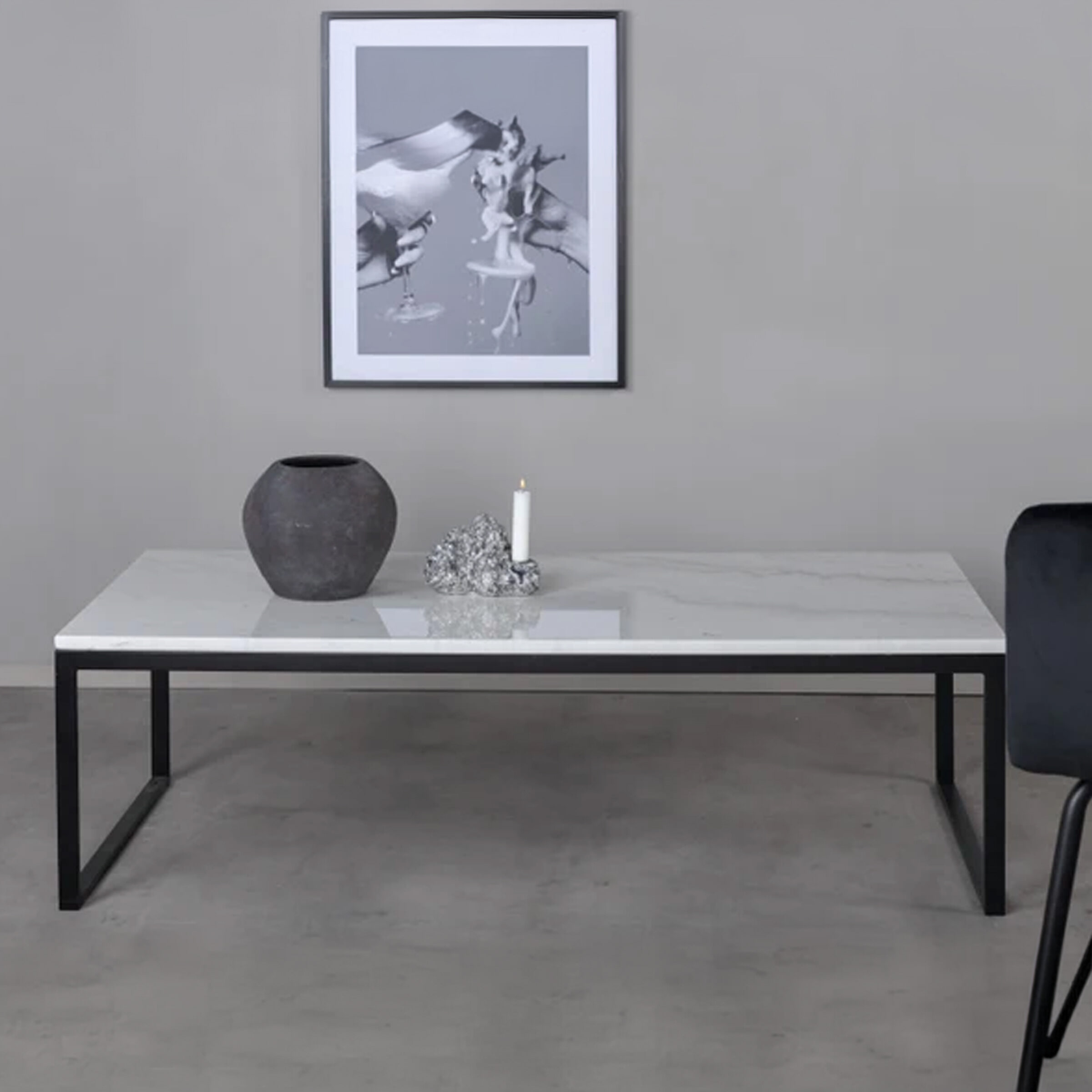 Nohr Salontafel 'Lenton' Marmer, 120 x 60cm, kleur Wit