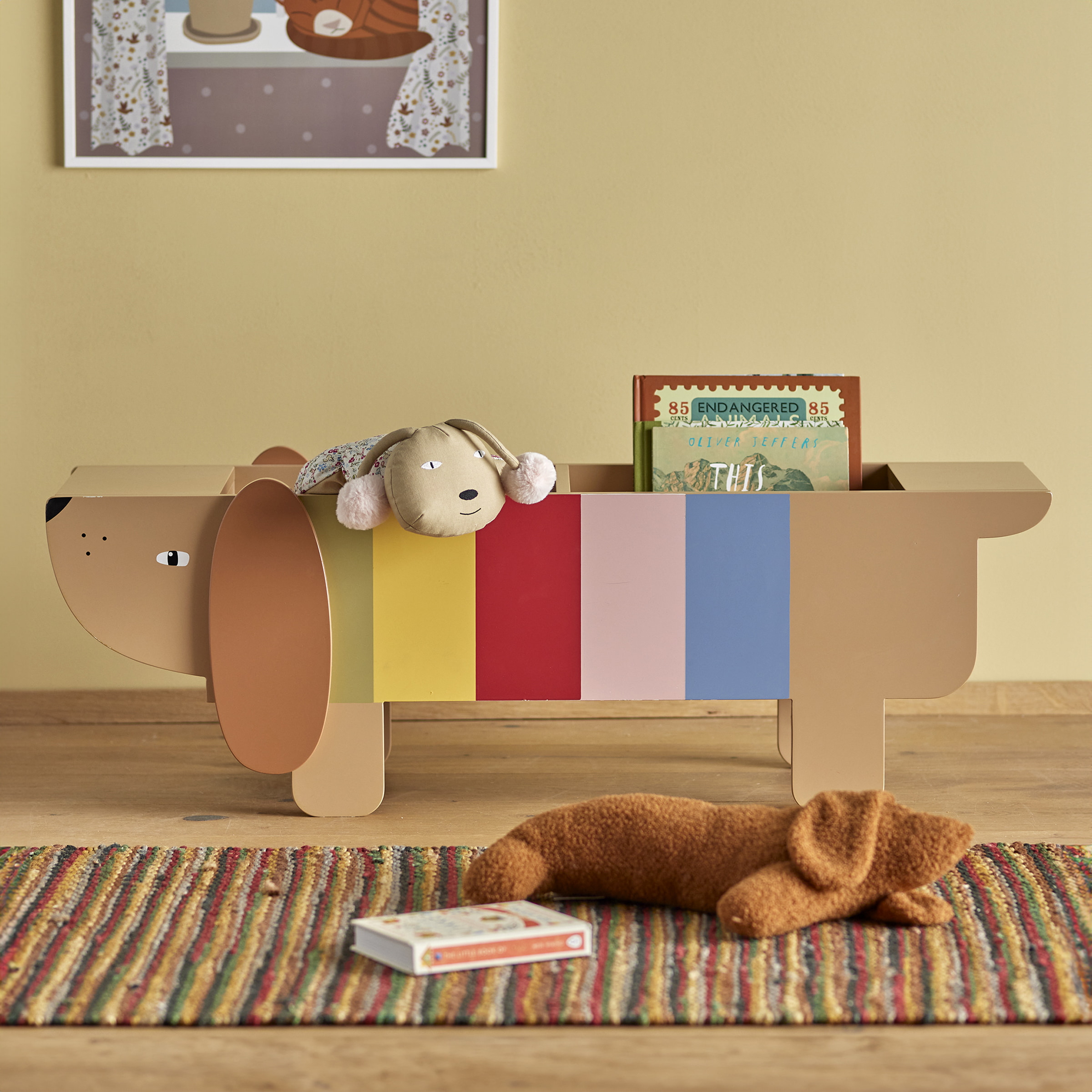 Bloomingville MINI Boekenkast Charlie, 108 x 37cm - Meerkleurig