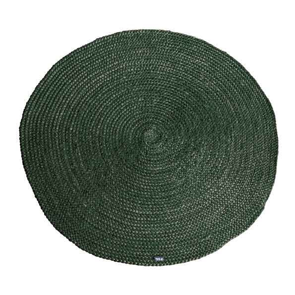 By-Boo Vloerkleed 'Jute round', kleur Groen By-Boo Vloerkleed 'Jute round', kleur Groen