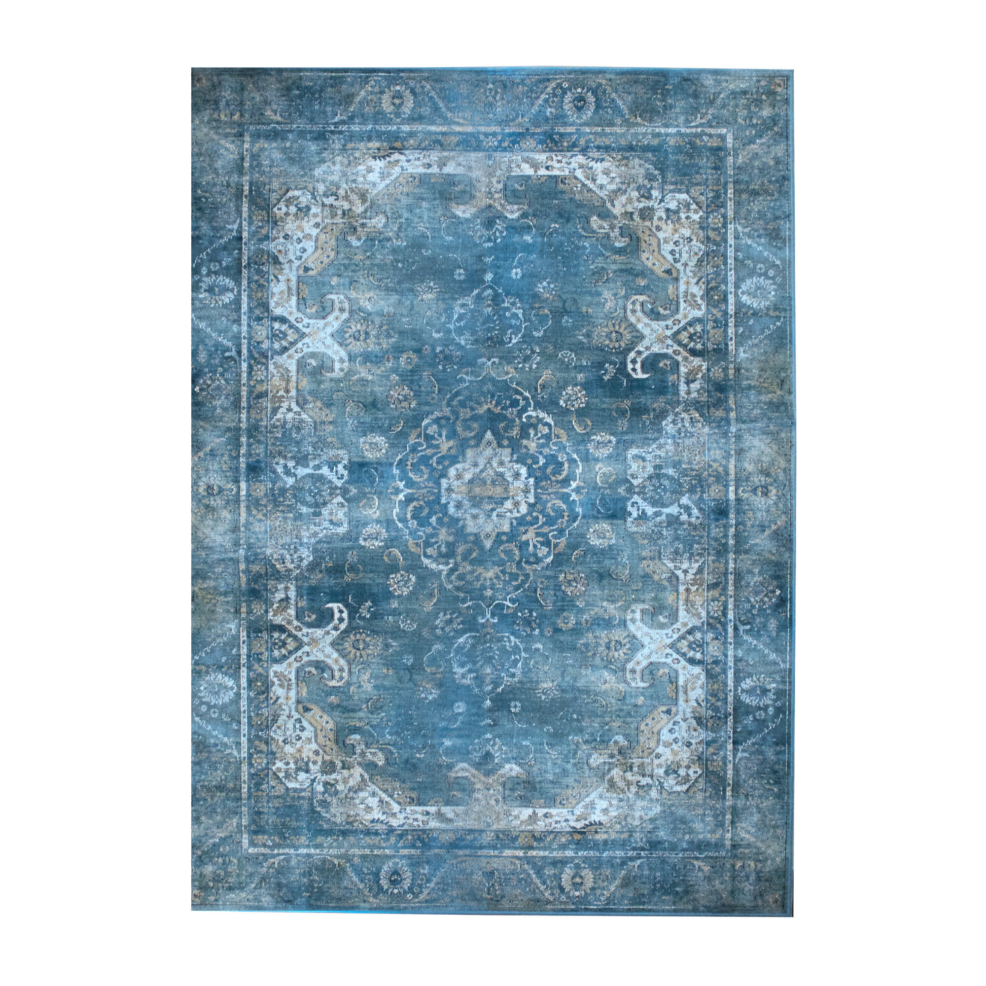 By-Boo Vloerkleed 'Liv' 160 x 230cm, kleur turquoise