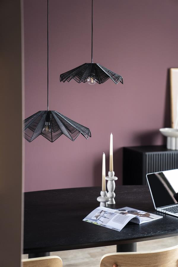 By-Boo Hanglamp 'Varjo' 51cm, kleur Zwart
