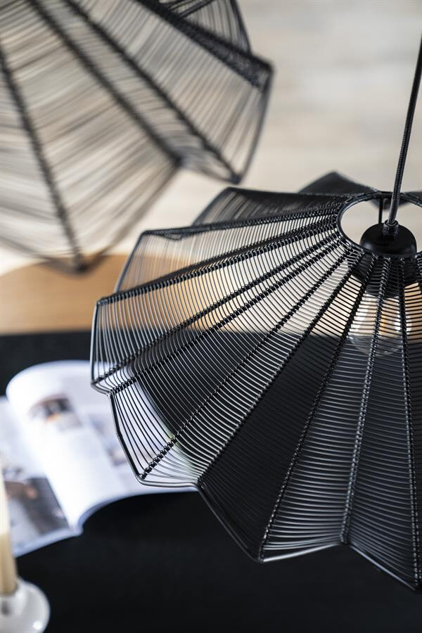 By-Boo Hanglamp 'Varjo' 51cm, kleur Zwart