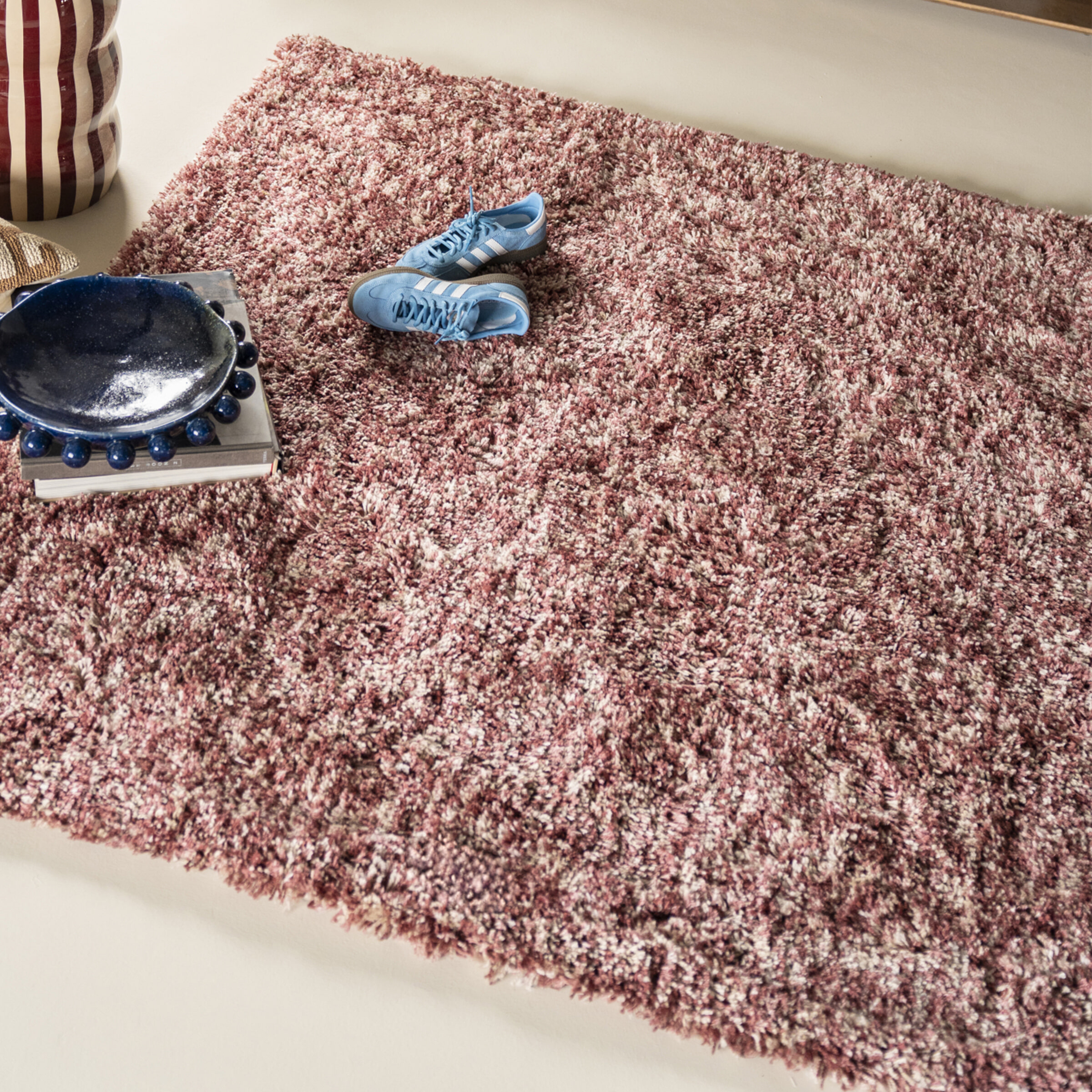 By-Boo Vloerkleed 'Mixi' 160 x 230cm, kleur Burgundy