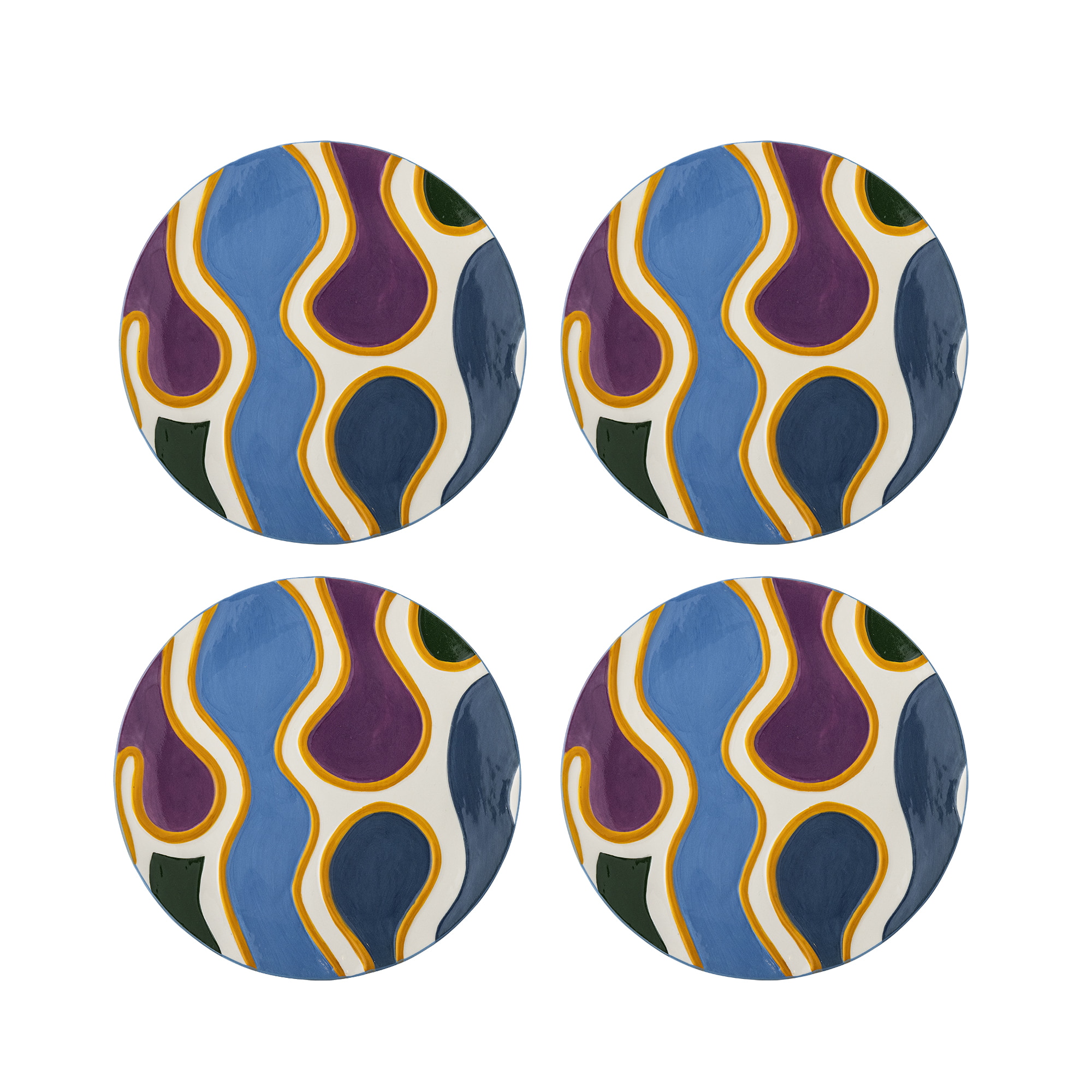 Bloomingville Bord Salacia Set van 4 stuks - Meerkleurig