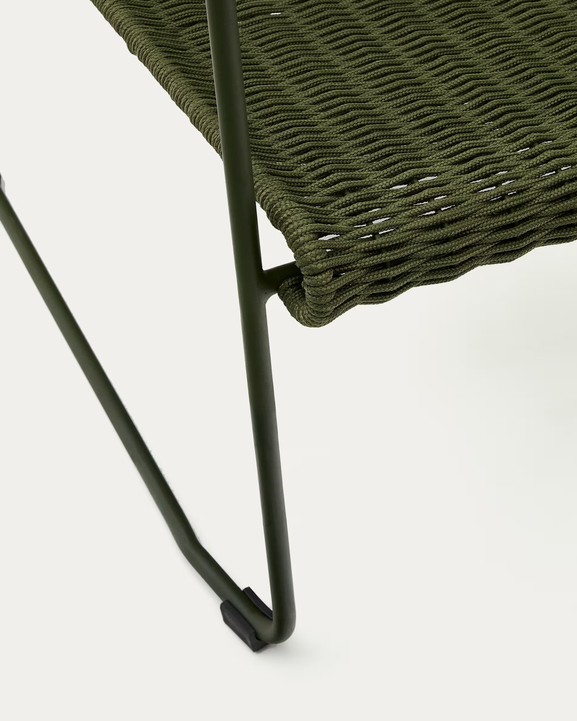Kave Home Outdoor Fauteuil 'Maurina' Touw en staal, kleur Groen