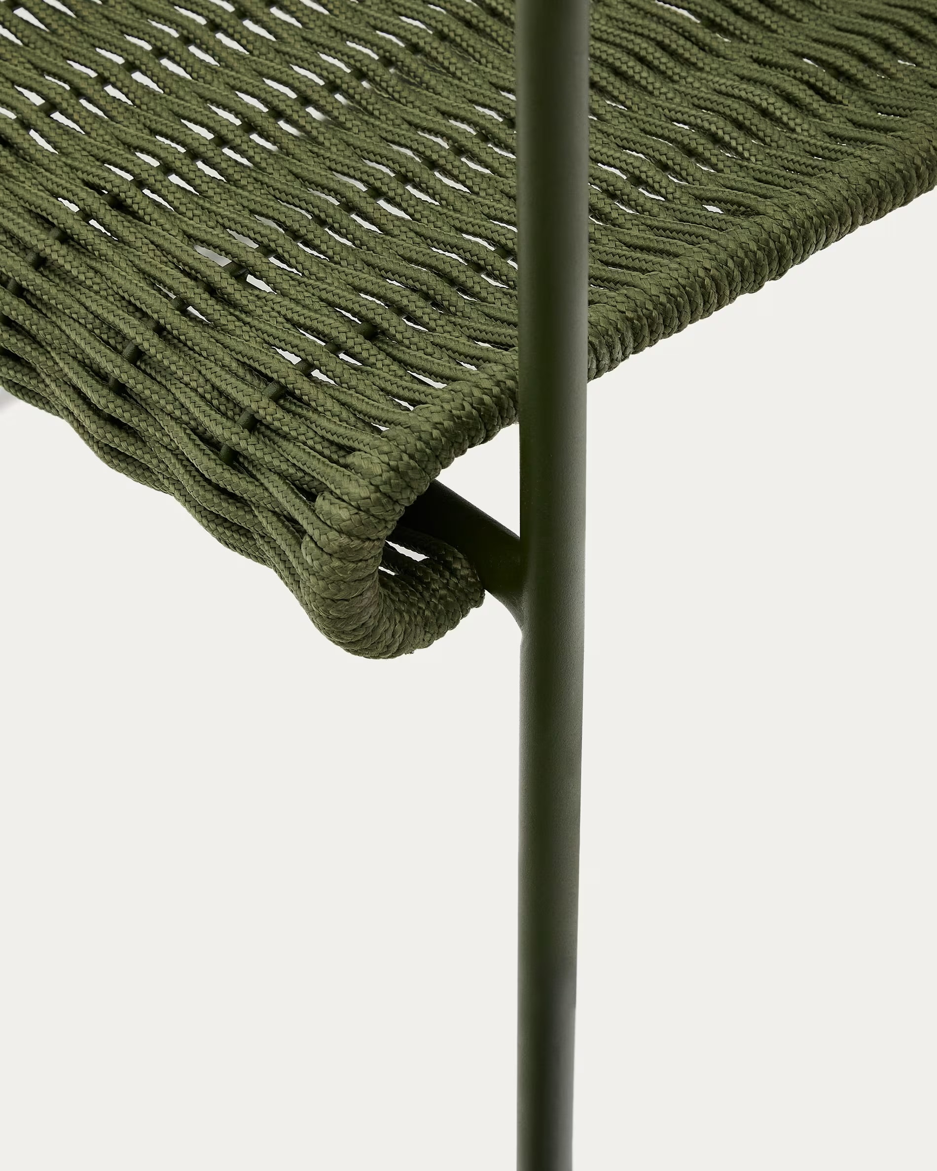 Kave Home Outdoor Fauteuil 'Maurina' Touw en staal, kleur Groen