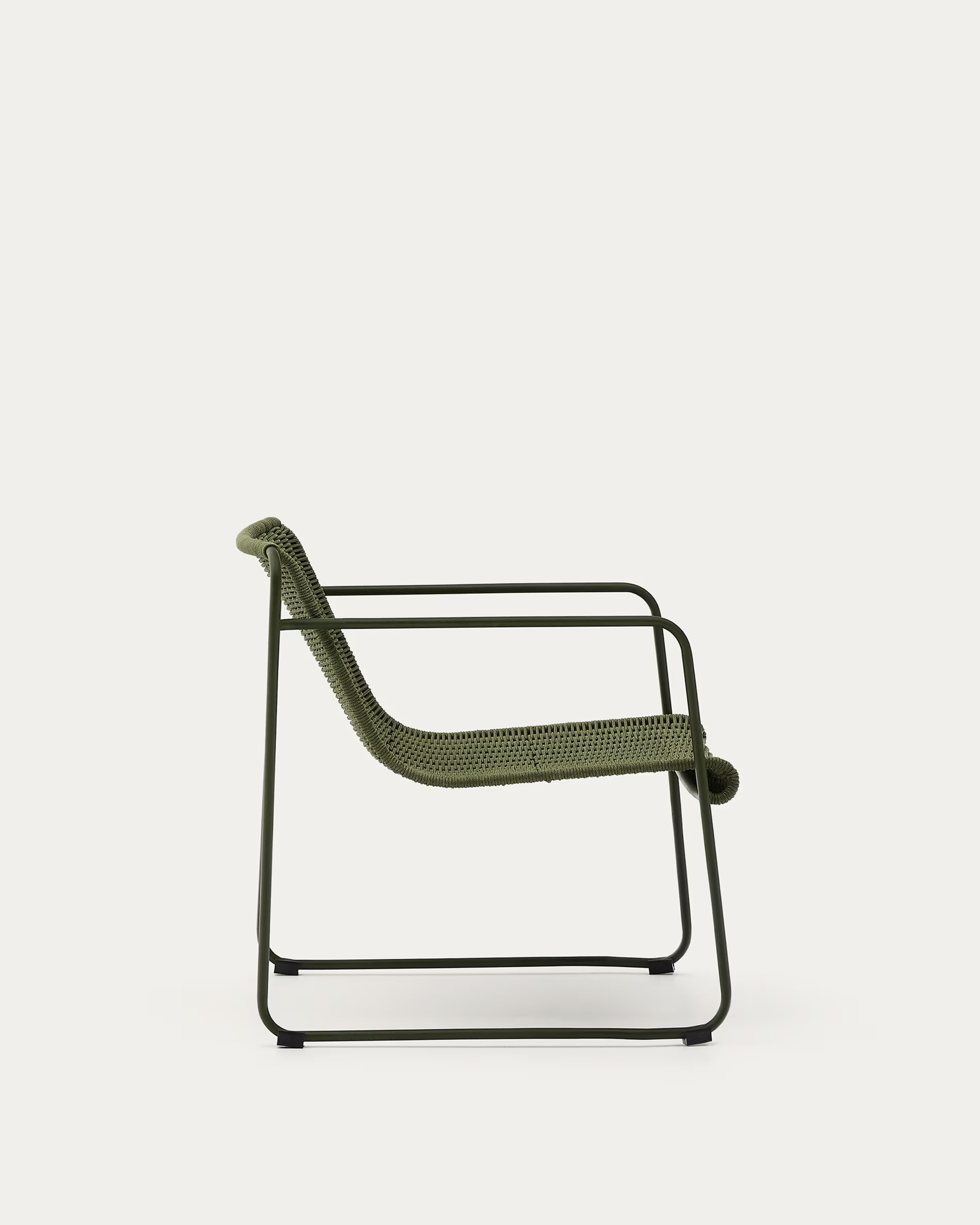 Kave Home Outdoor Fauteuil 'Maurina' Touw en staal, kleur Groen