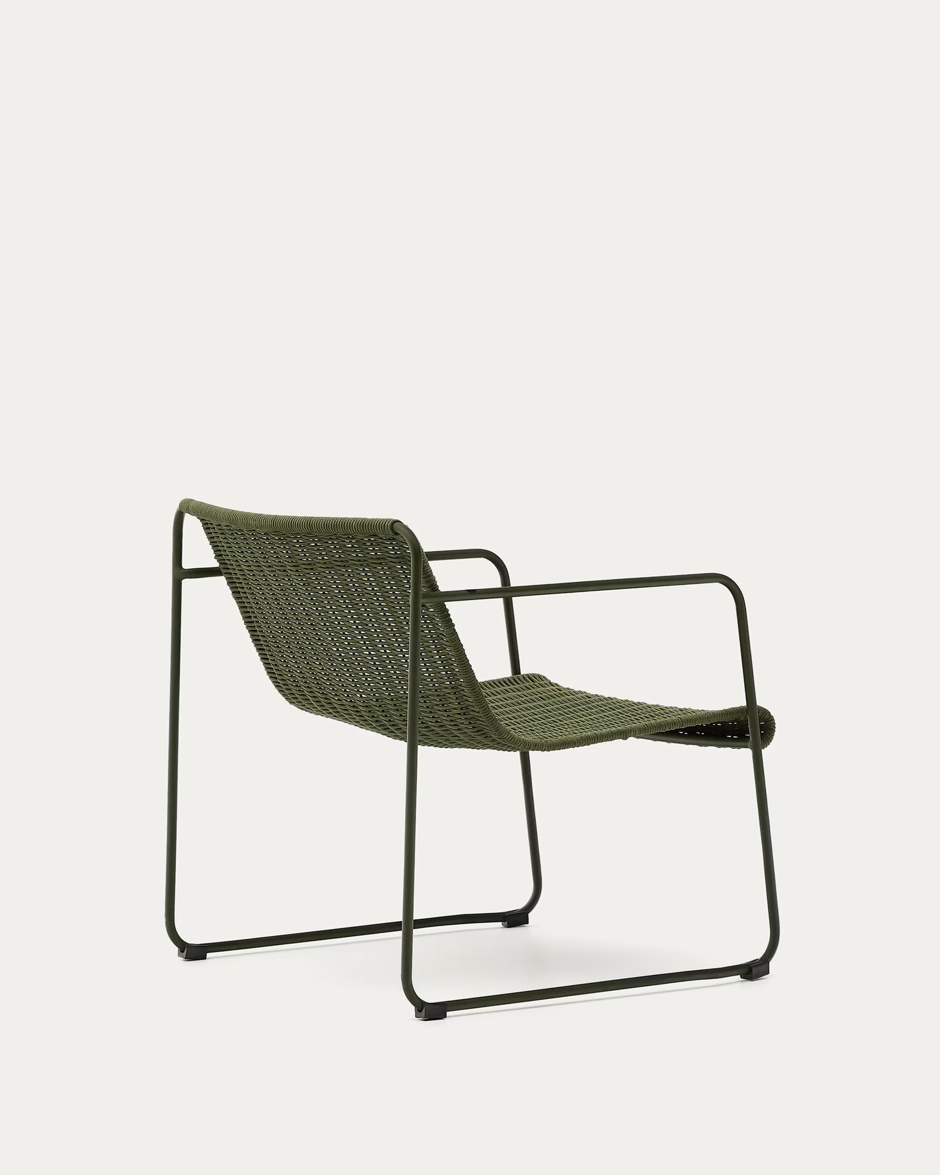 Kave Home Outdoor Fauteuil 'Maurina' Touw en staal, kleur Groen