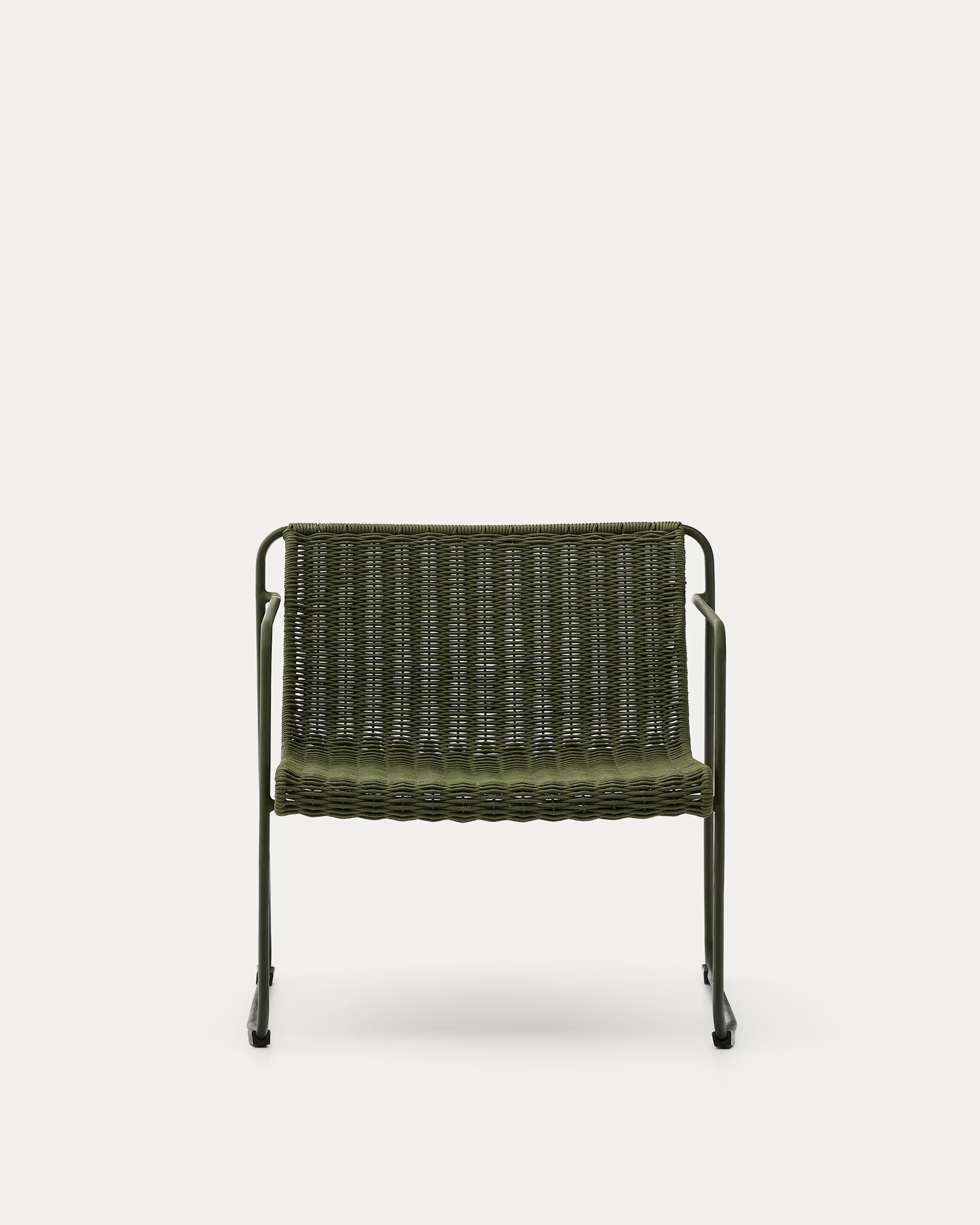 Kave Home Outdoor Fauteuil 'Maurina' Touw en staal, kleur Groen