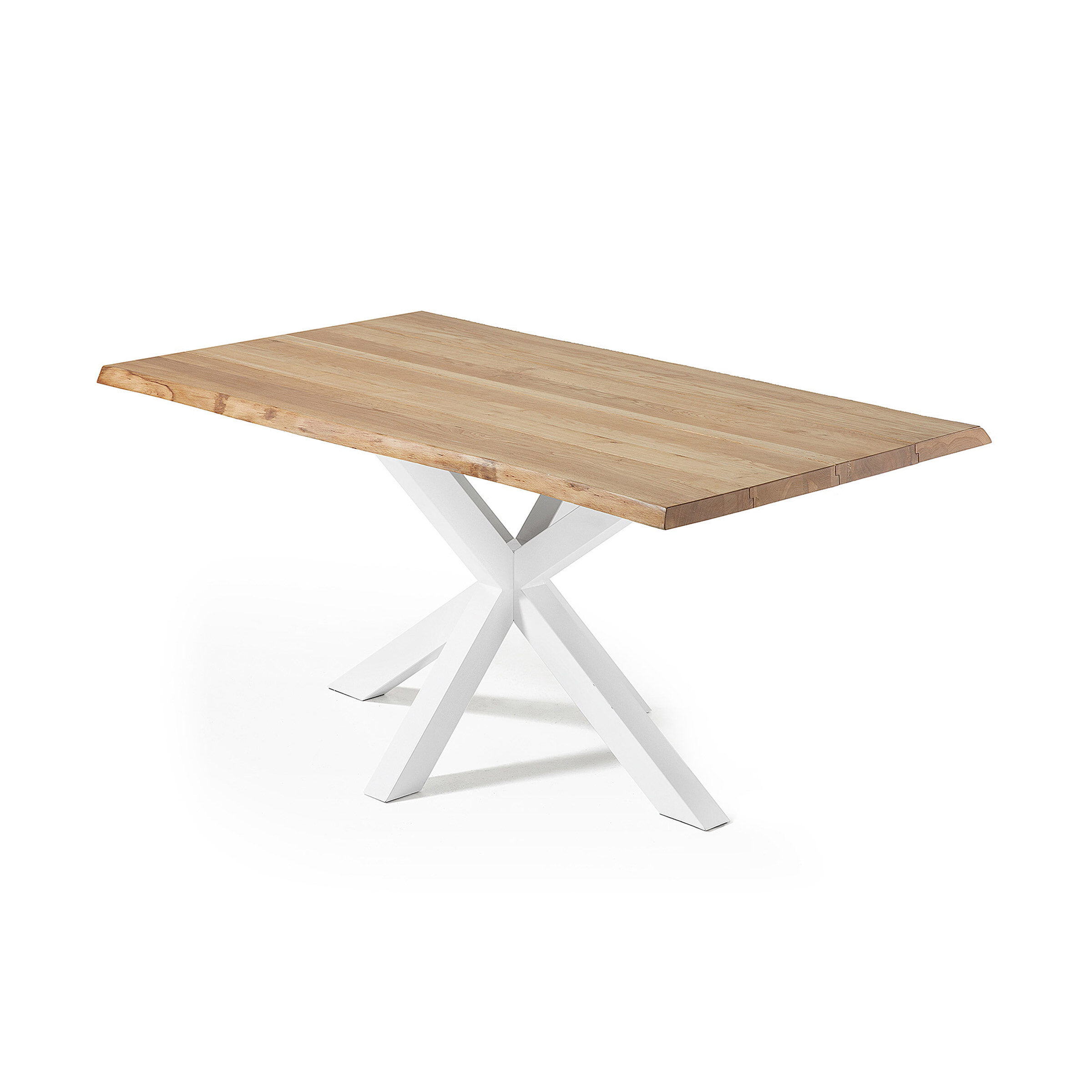 Kave Home Eettafel 'Argo' kleur Wit/Eiken