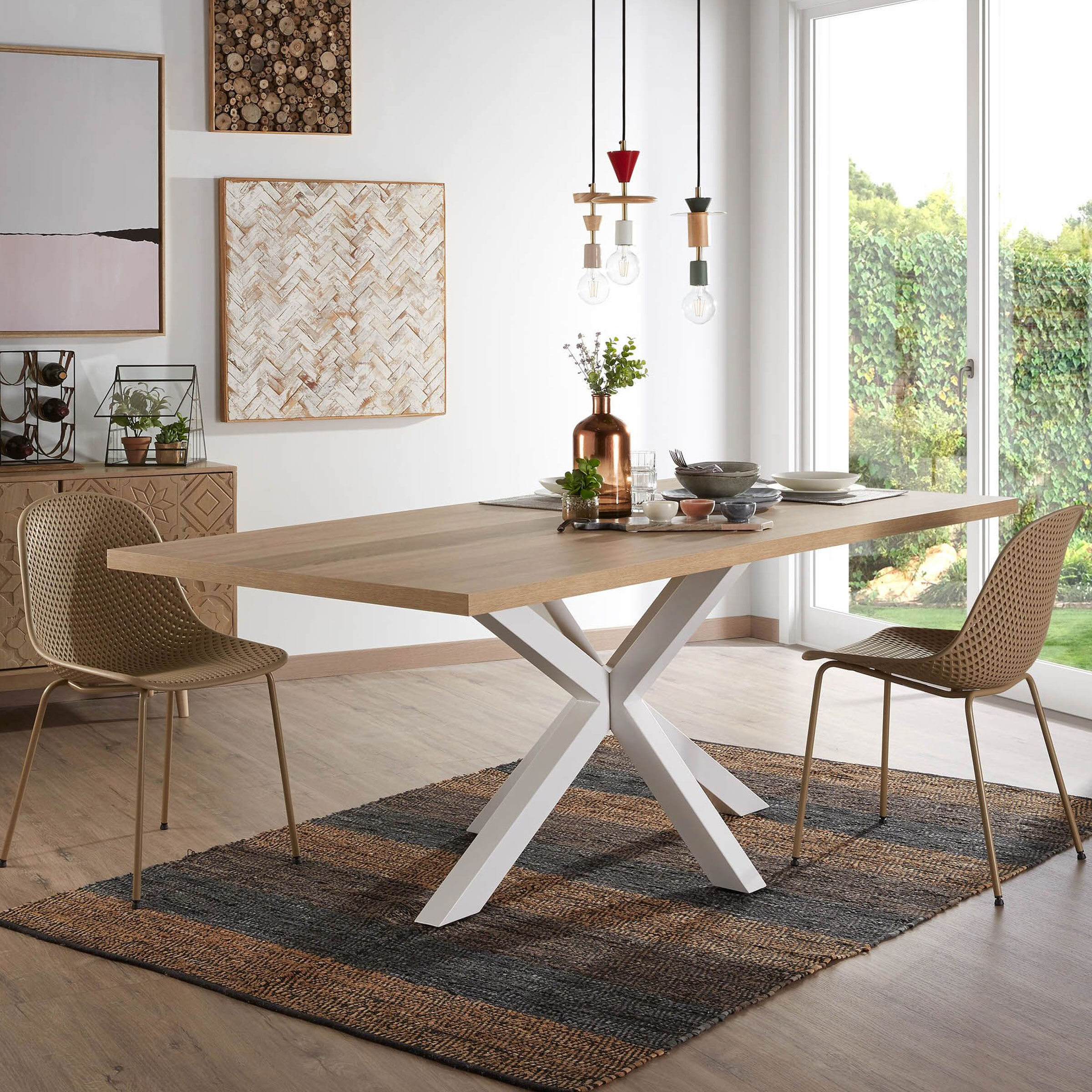 Kave Home Eettafel 'Argo' 160 x 100cm, kleur Naturel Kave Home Eettafel 'Argo' 160 x 100cm, kleur Naturel