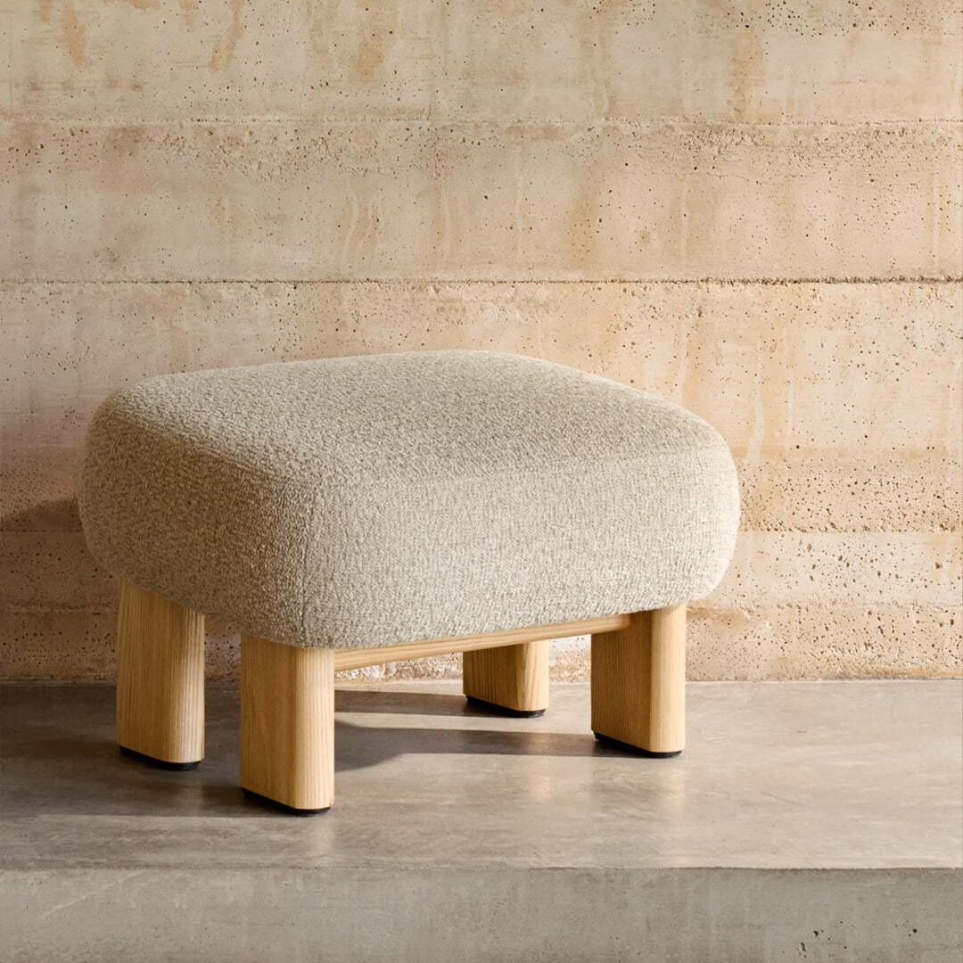 Kave Home Hocker 'Cabana' Chenille, kleur Beige