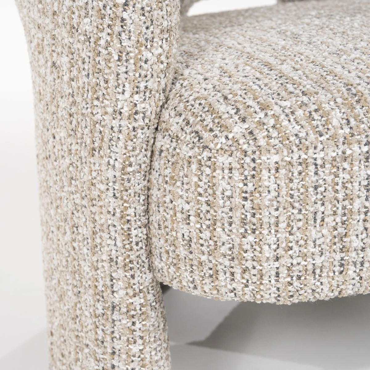 Eleonora Fauteuil 'Hamilton' Grove Bouclé, kleur Taupe