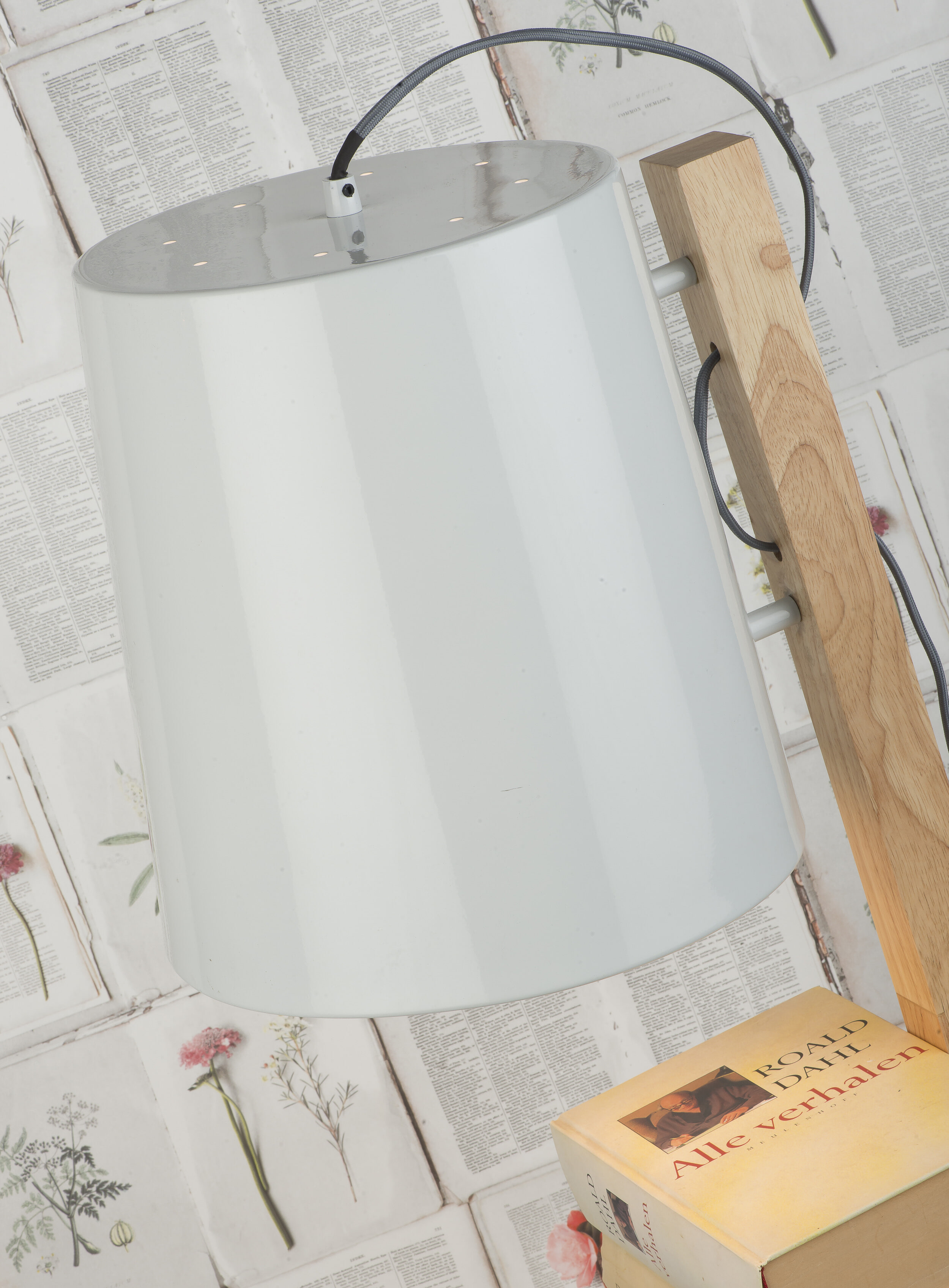 its about RoMi Vloerlamp 'Cambridge' met plankjes, kleur Wit