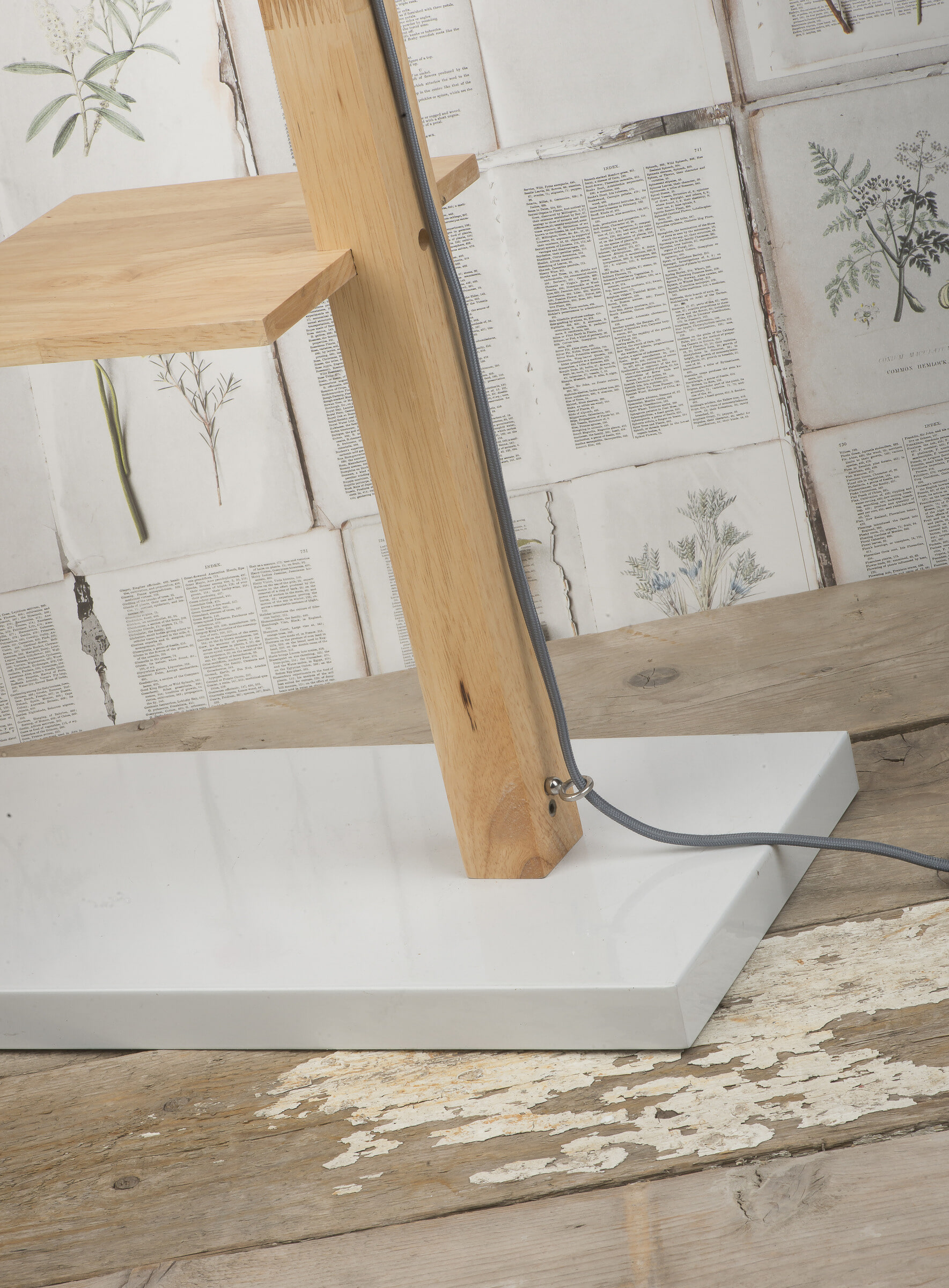 its about RoMi Vloerlamp 'Cambridge' met plankjes, kleur Wit