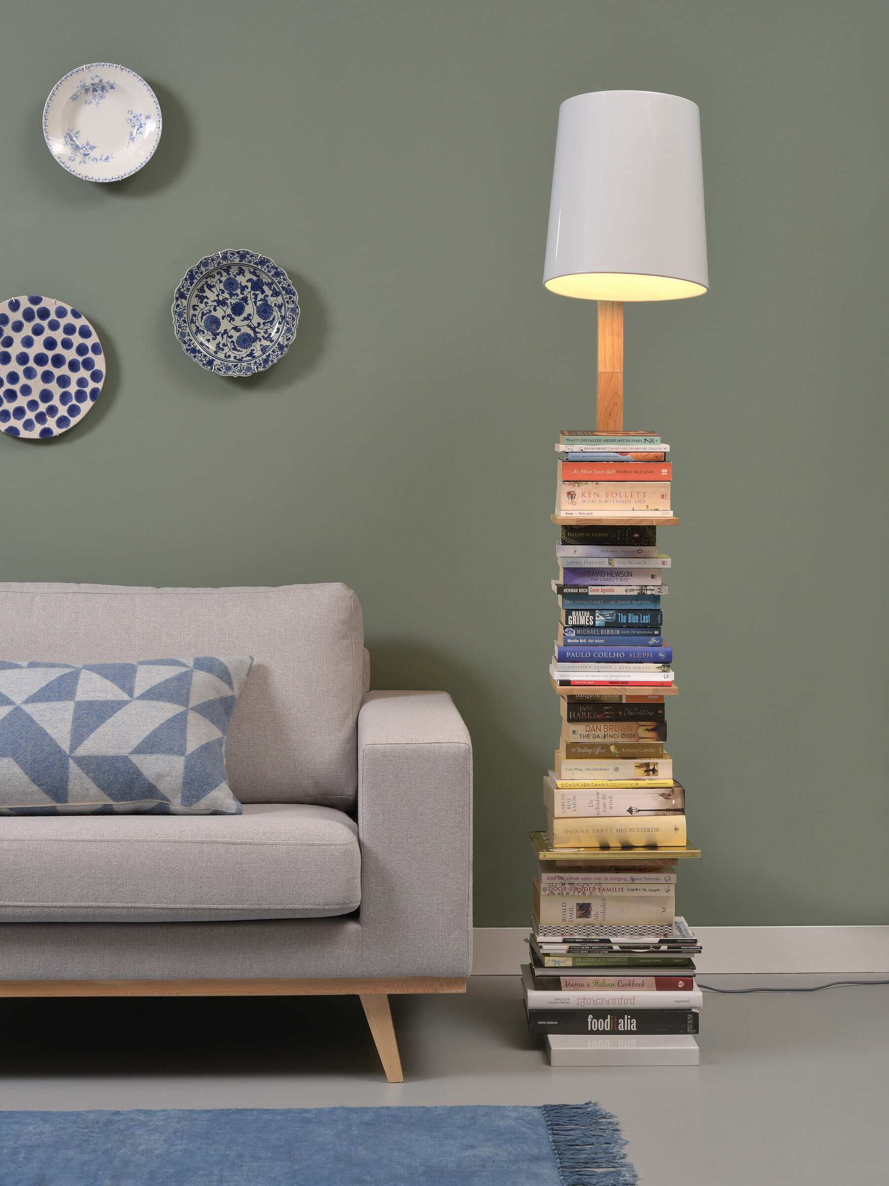 its about RoMi Vloerlamp 'Cambridge' met plankjes, kleur Wit