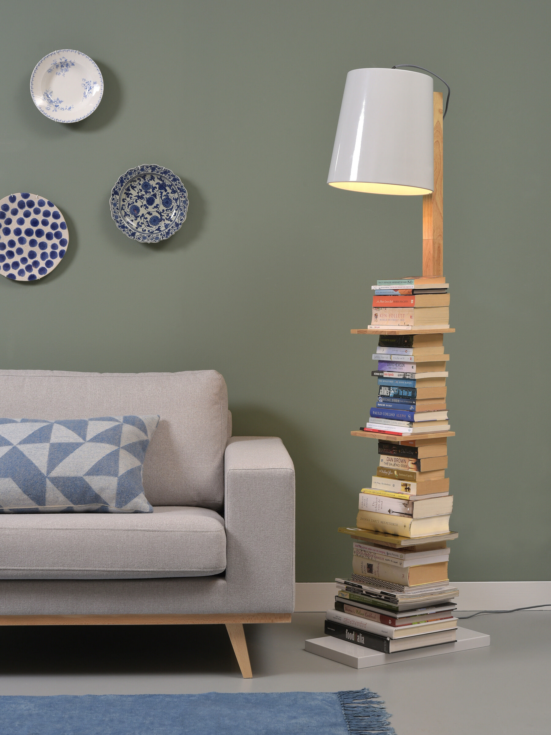 its about RoMi Vloerlamp 'Cambridge' met plankjes, kleur Wit