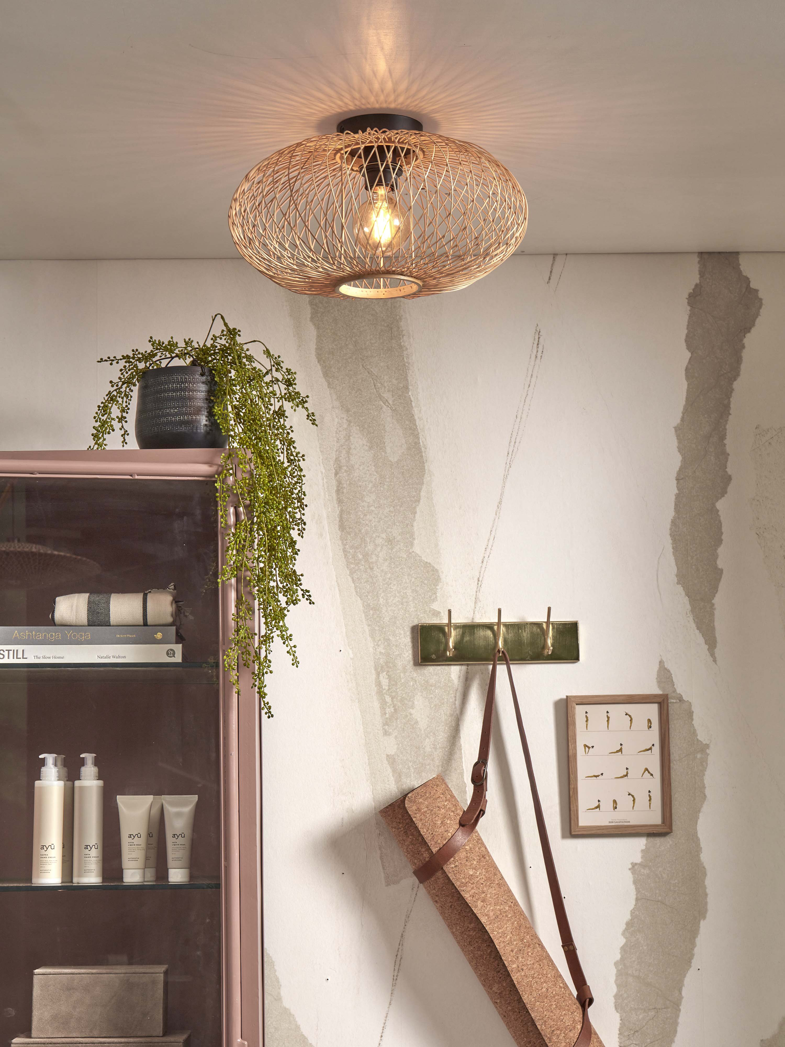 GOOD&MOJO Plafondlamp 'Cango' Bamboe, 40cm, kleur Naturel