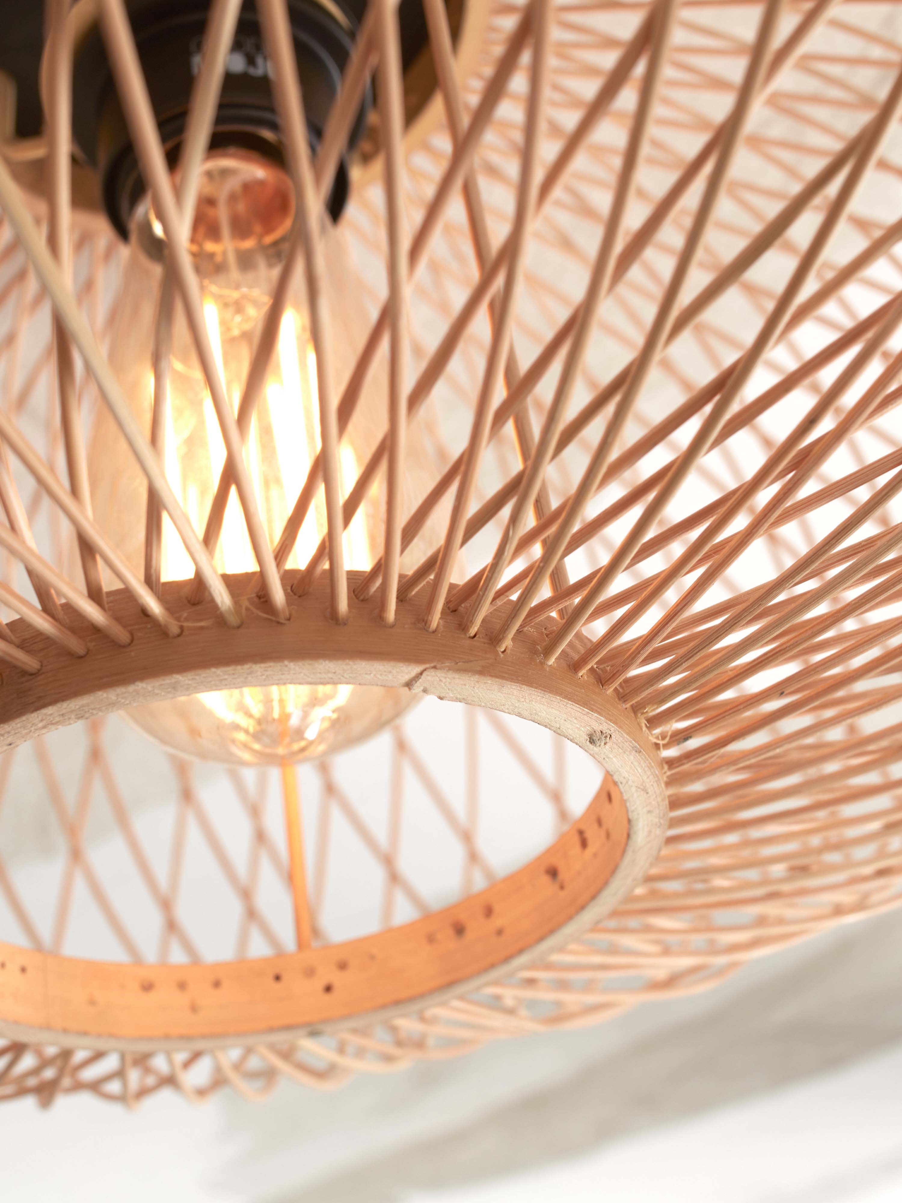 GOOD&MOJO Plafondlamp 'Cango' Bamboe, 40cm, kleur Naturel