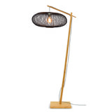 GOOD&MOJO Vloerlamp 'Cango' Bamboe, 176cm, kleur Zwart/Naturel