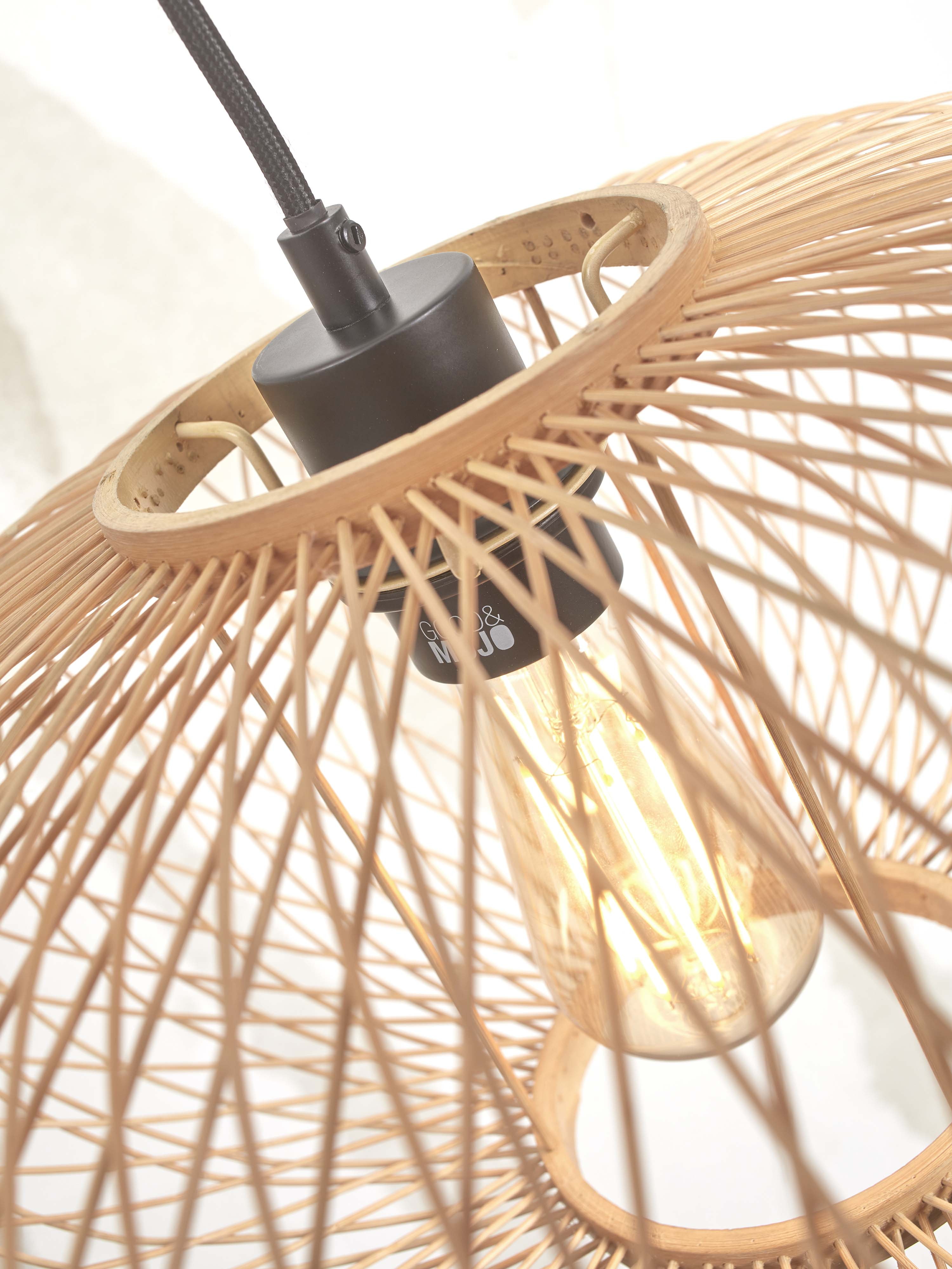 GOOD&MOJO Vloerlamp 'Cango' Bamboe, 150cm, kleur Wit/Naturel