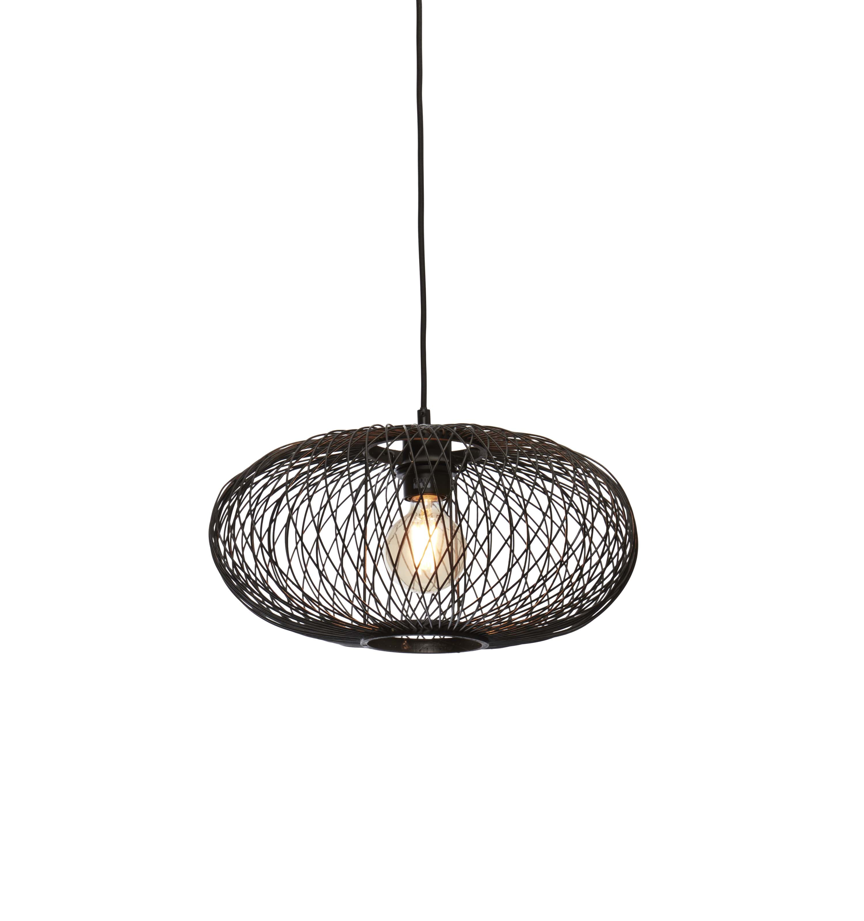 GOOD&MOJO Hanglamp 'Cango' Bamboe, 40cm, kleur Zwart