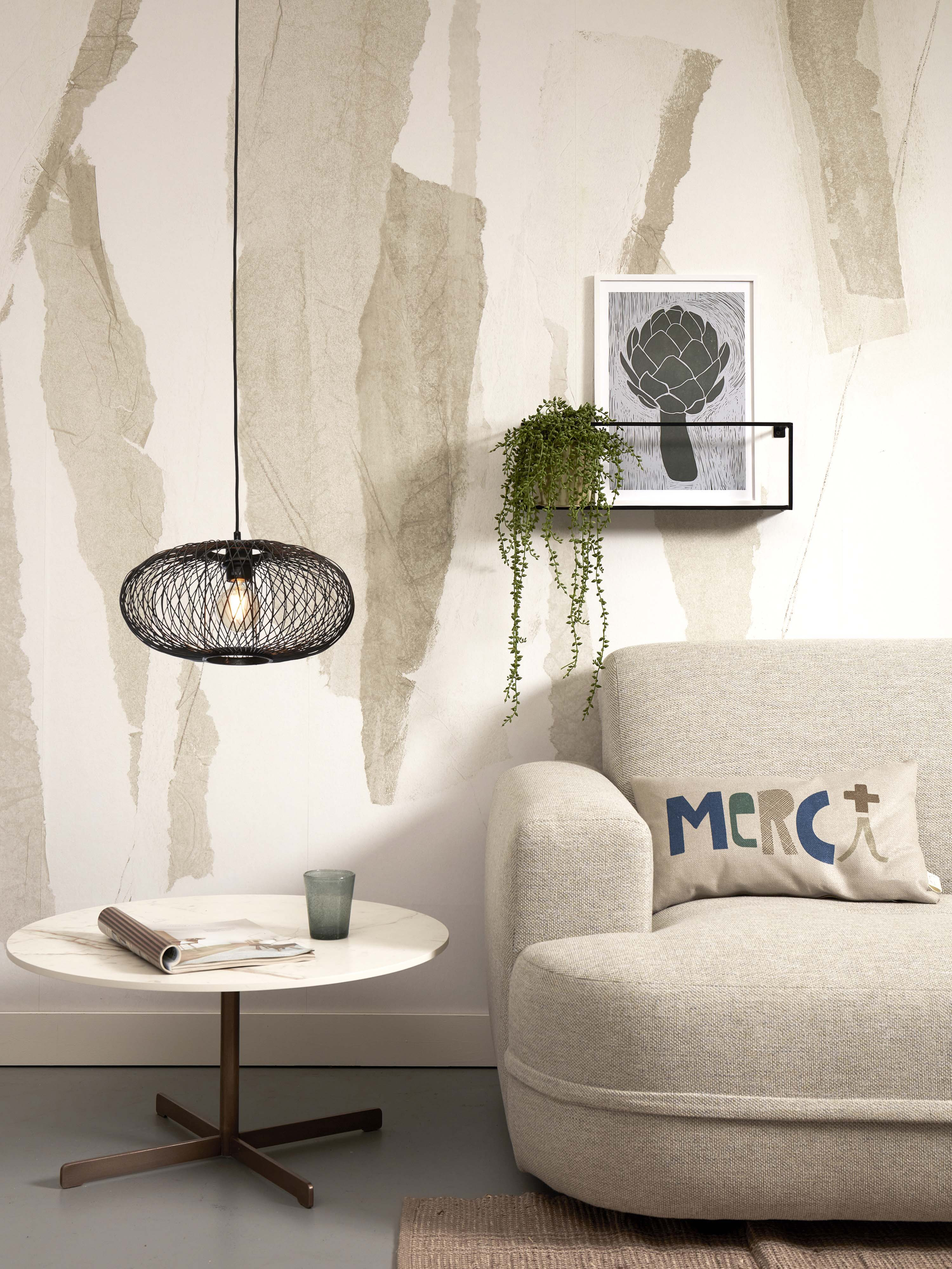 GOOD&MOJO Hanglamp 'Cango' Bamboe, 40cm, kleur Zwart