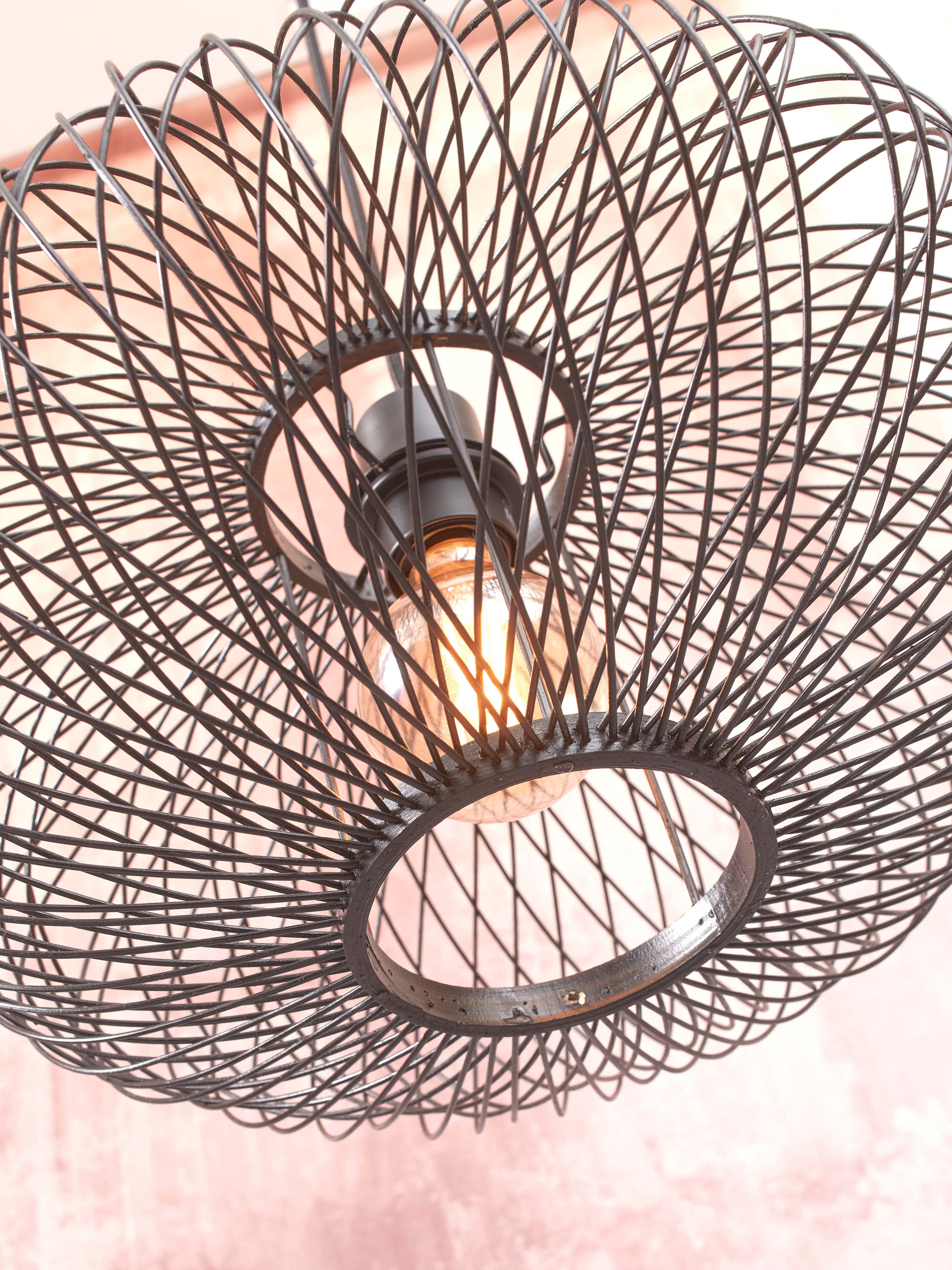 GOOD&MOJO Hanglamp 'Cango' Bamboe, 40cm, kleur Zwart