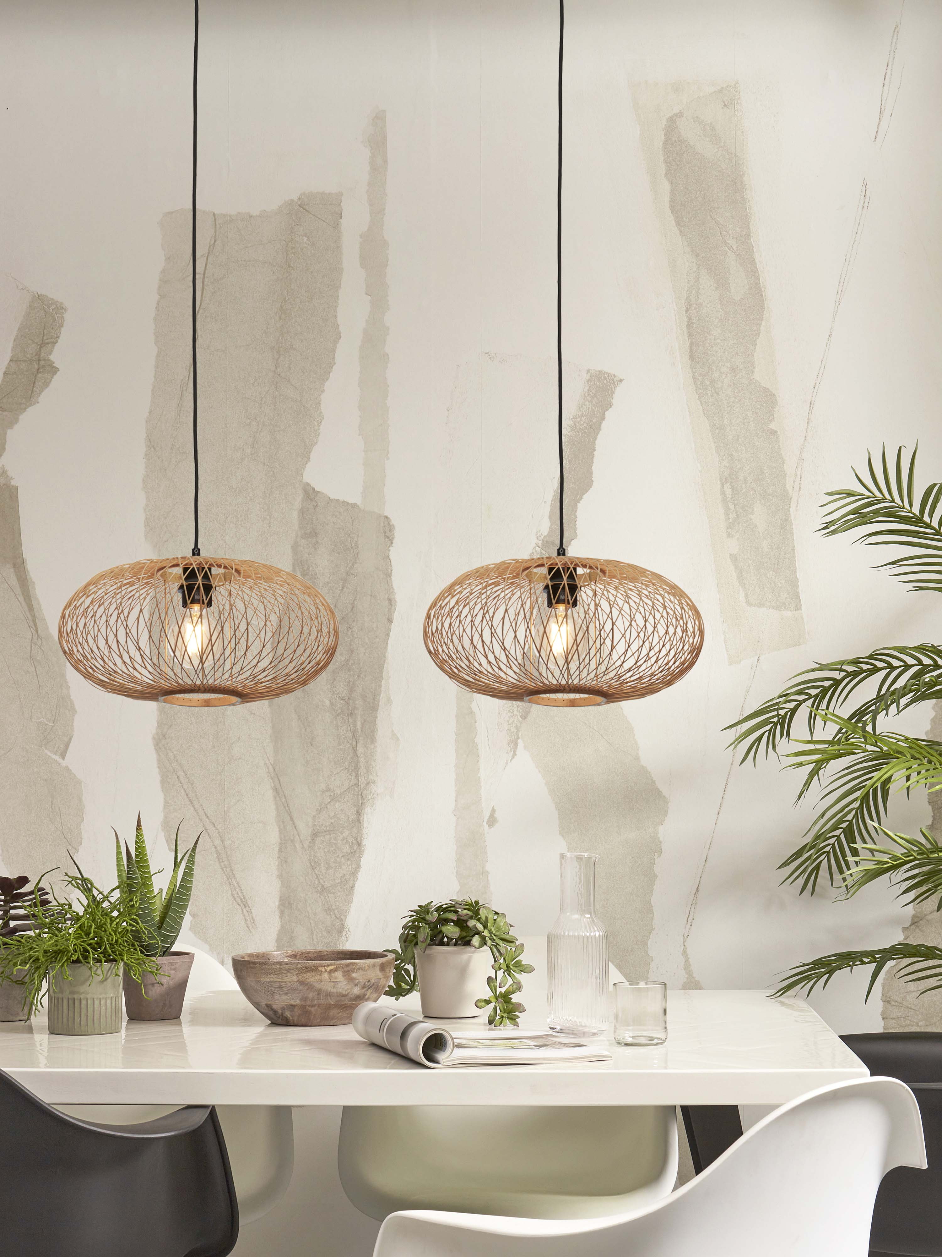 GOOD&MOJO Hanglamp 'Cango' Bamboe, 40cm, kleur Naturel