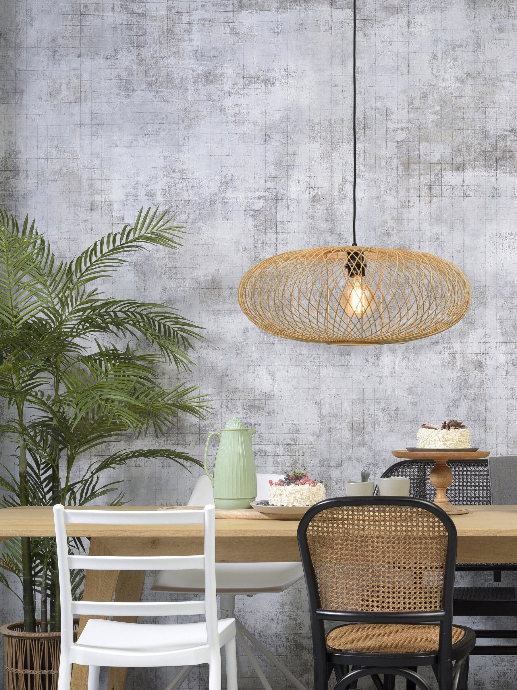 GOOD&MOJO Hanglamp 'Cango' Bamboe, 60cm, kleur Naturel