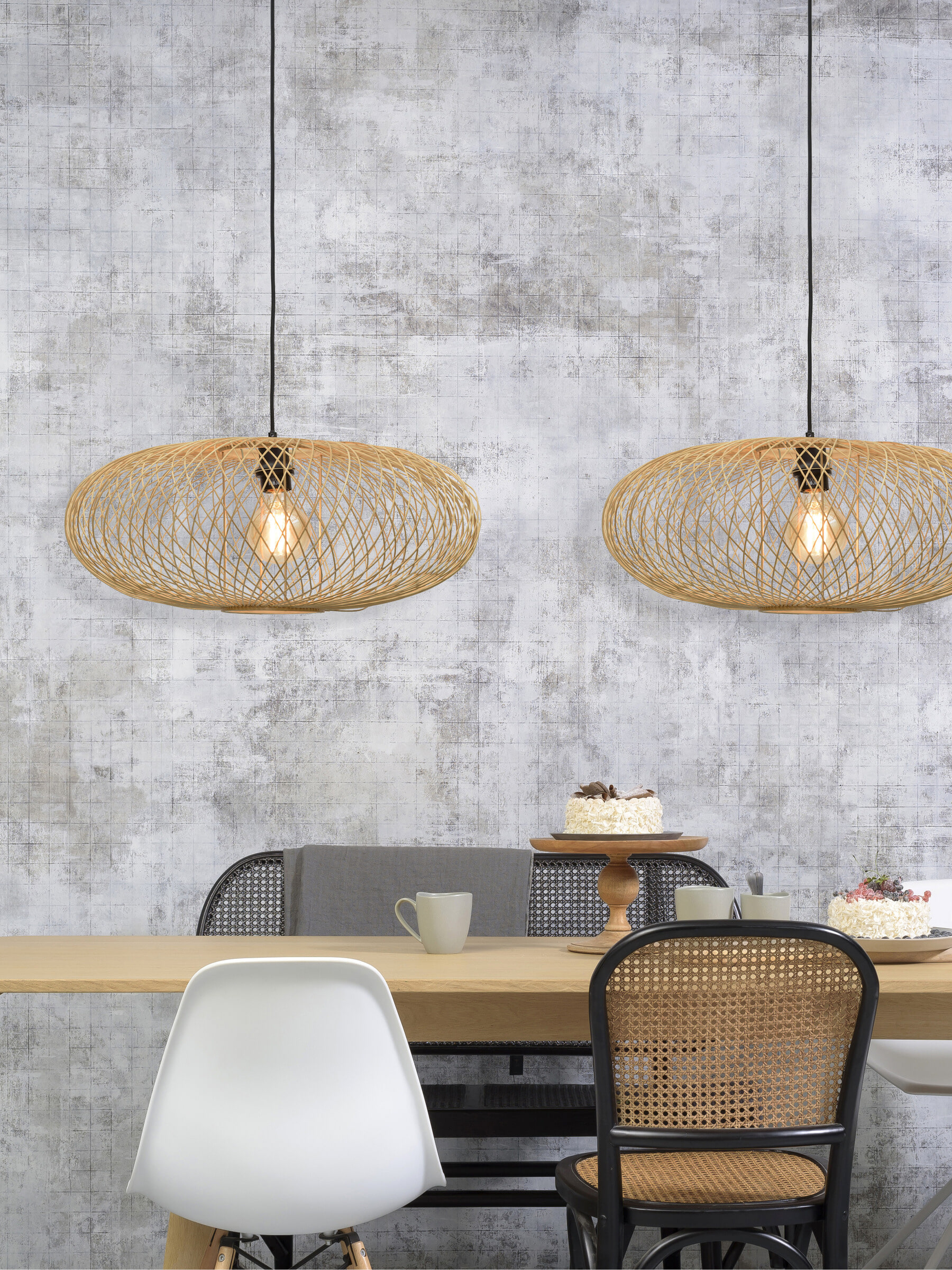GOOD&MOJO Hanglamp 'Cango' Bamboe, 60cm, kleur Naturel