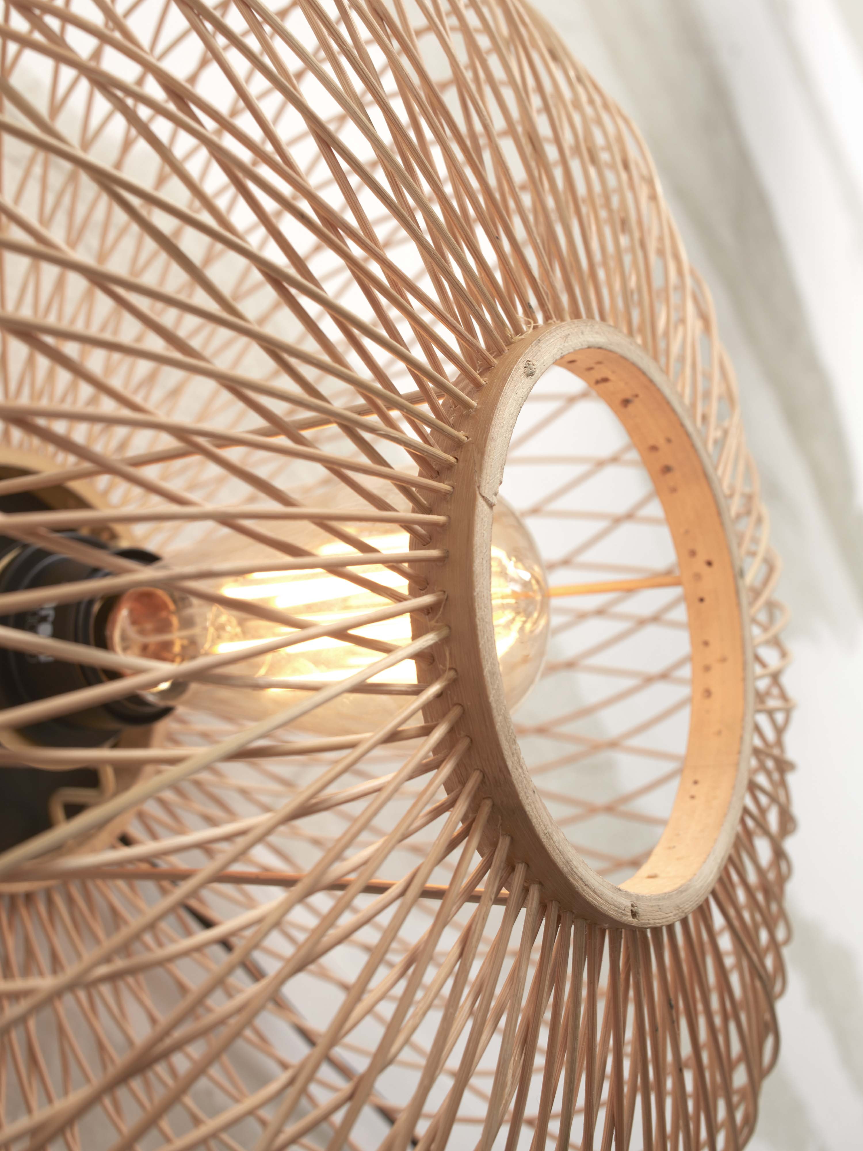 GOOD&MOJO Wandlamp 'Cango' Bamboe, 40cm, kleur Naturel
