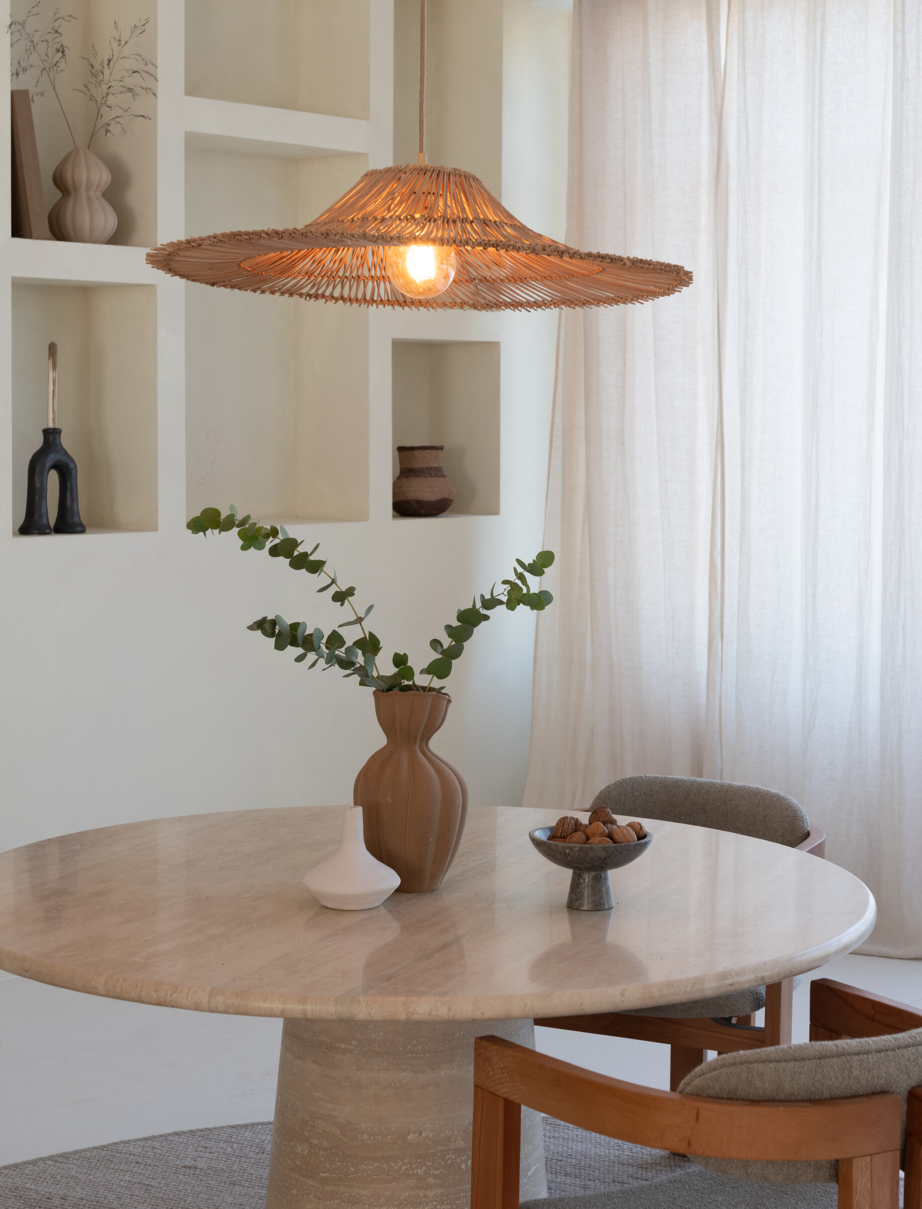 GOOD&MOJO Hanglamp 'Cancun' Rattan, 53cm, kleur Naturel