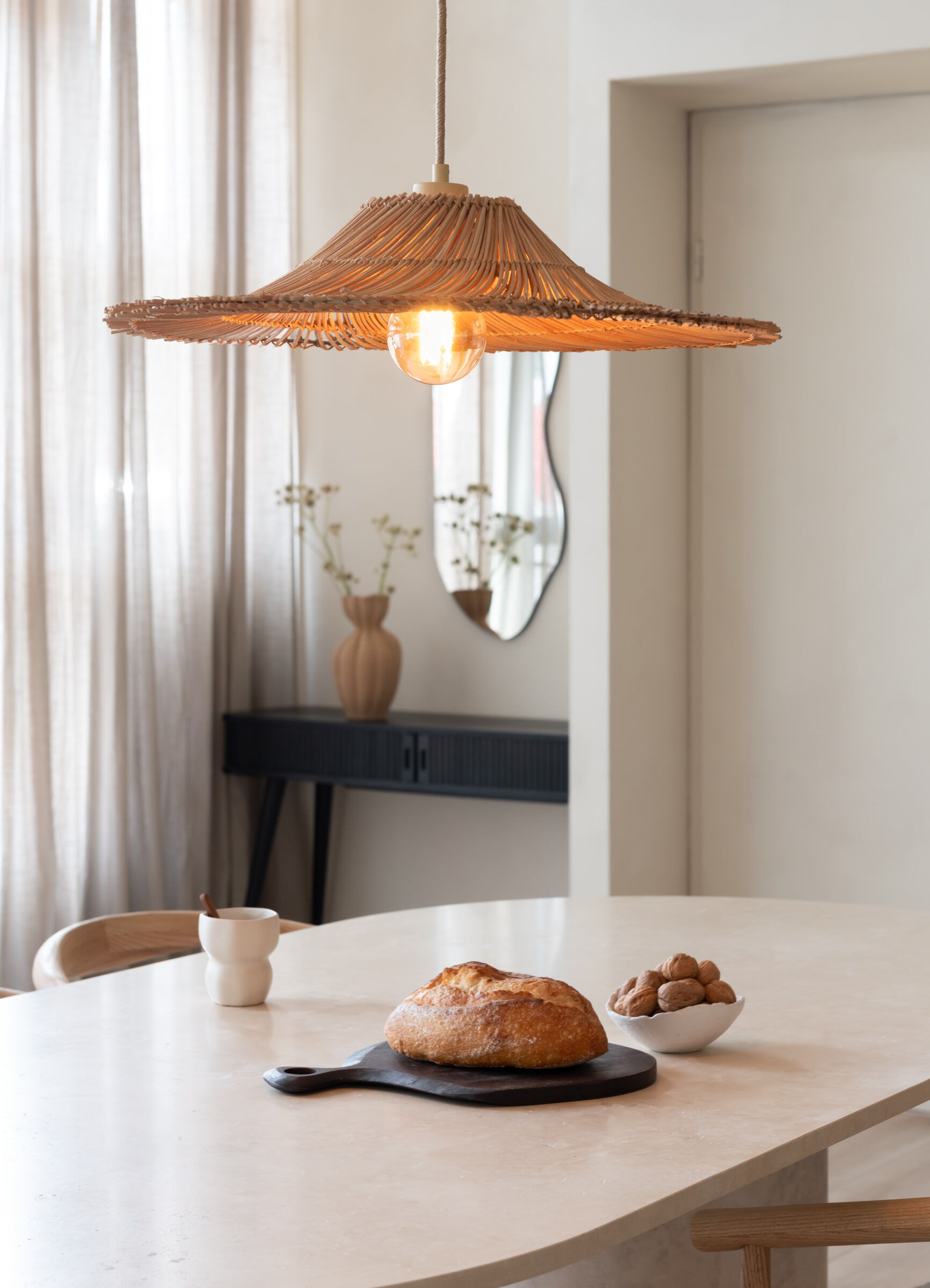 GOOD&MOJO Hanglamp 'Cancun' Rattan, 53cm, kleur Naturel