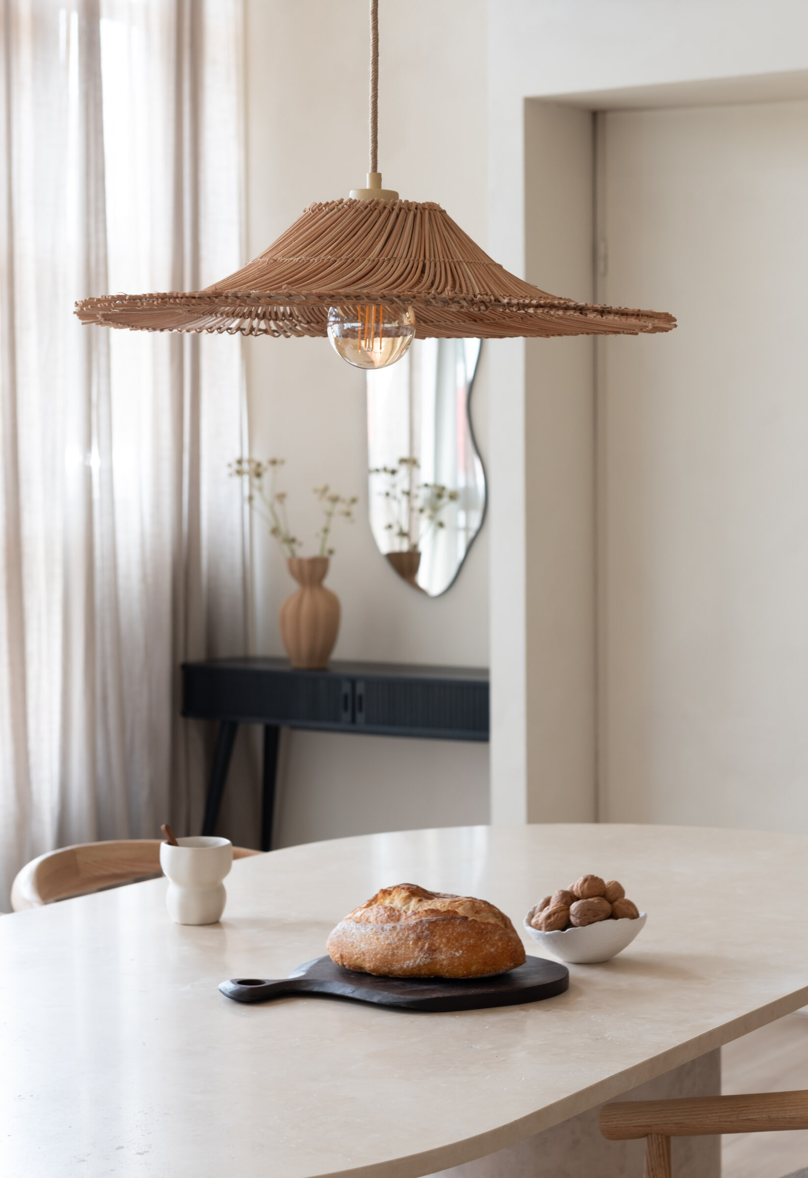 GOOD&MOJO Hanglamp 'Cancun' Rattan, 53cm, kleur Naturel