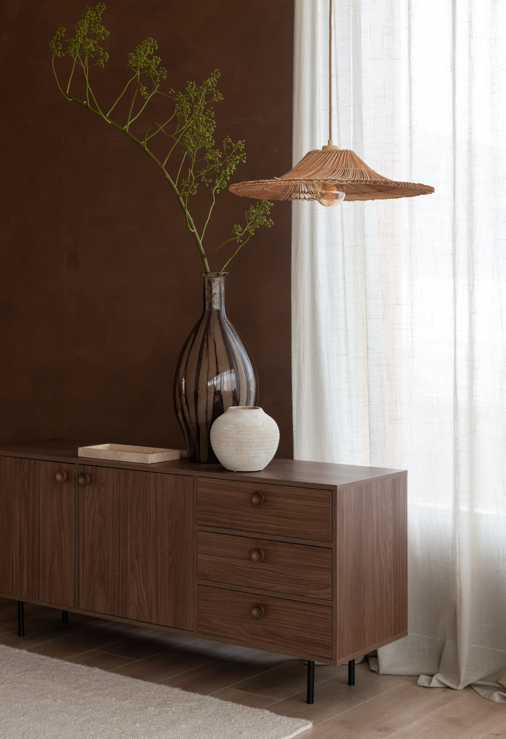 GOOD&MOJO Hanglamp 'Cancun' Rattan, 53cm, kleur Naturel