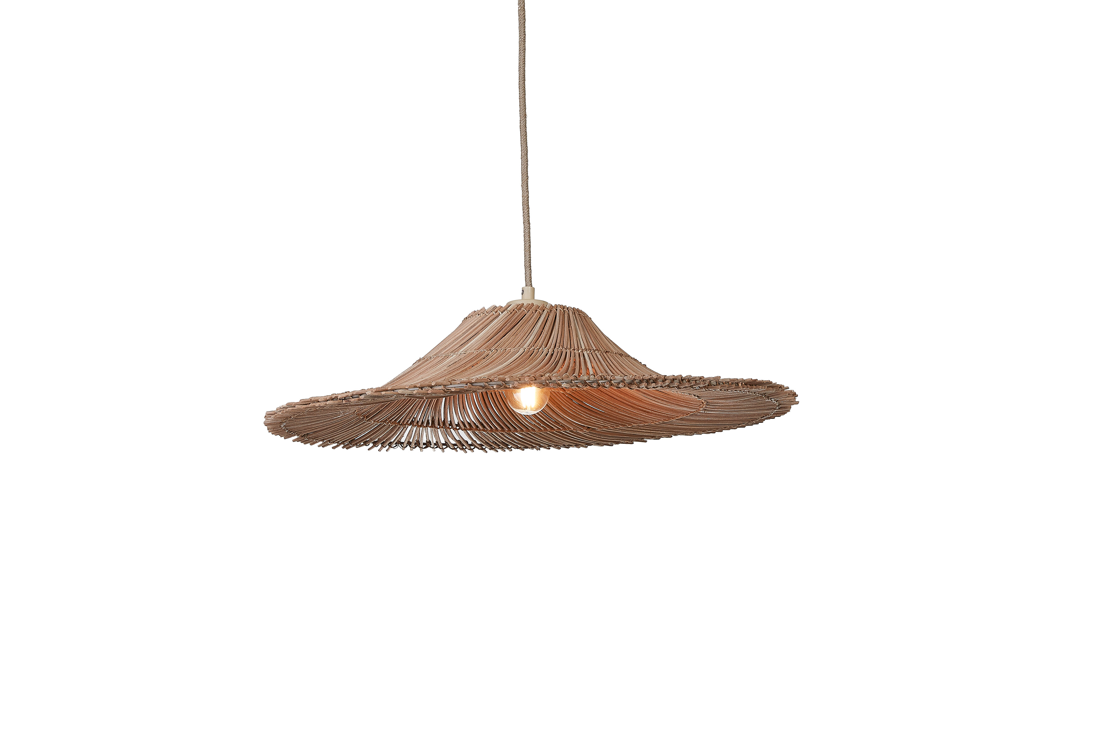 GOOD&MOJO Hanglamp 'Cancun' Rattan, 53cm, kleur Naturel