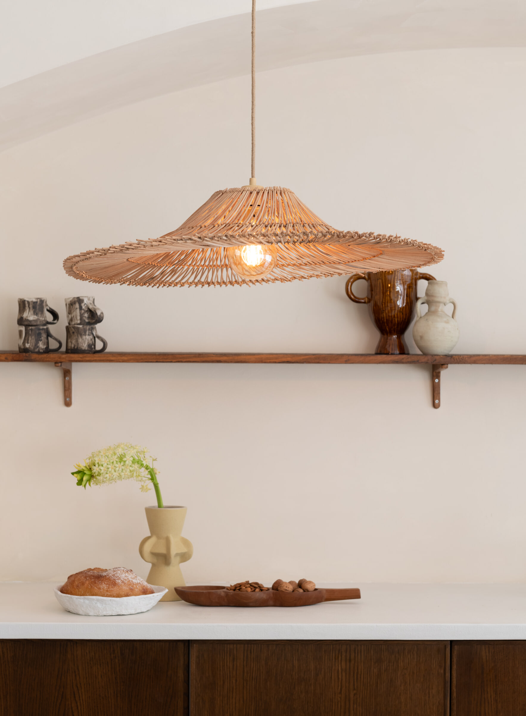 GOOD&MOJO Hanglamp 'Cancun' Rattan, 70cm, kleur Naturel