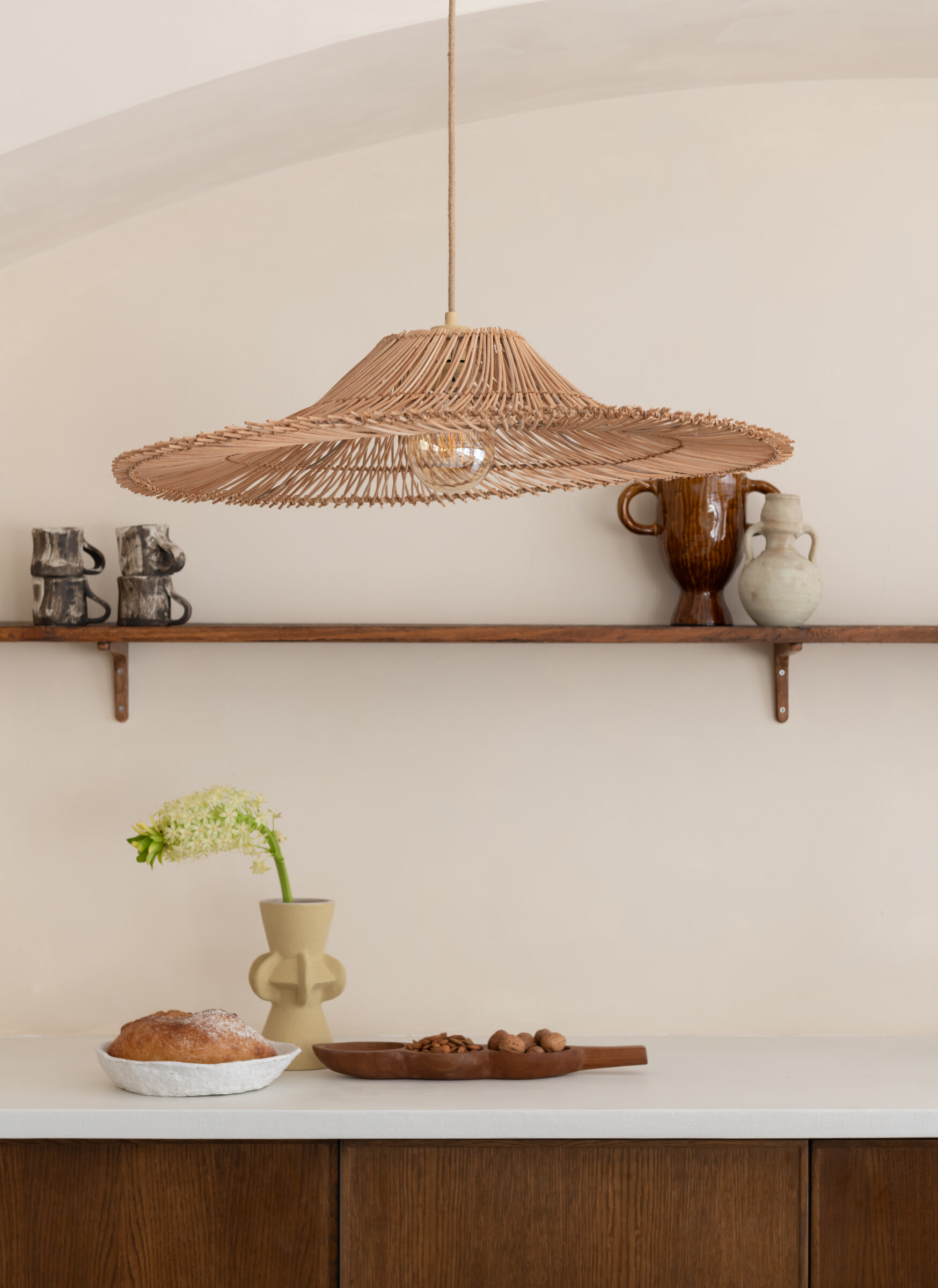 GOOD&MOJO Hanglamp 'Cancun' Rattan, 70cm, kleur Naturel