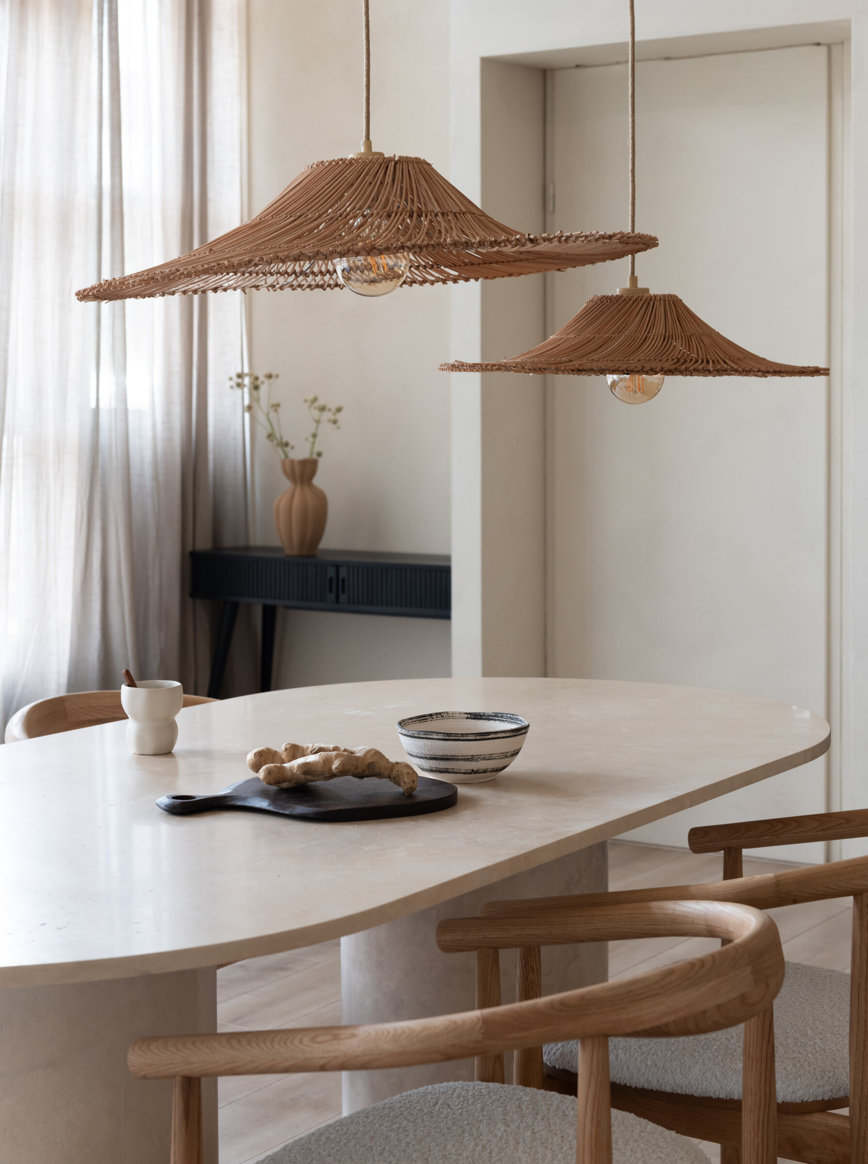 GOOD&MOJO Hanglamp 'Cancun' Rattan, 70cm, kleur Naturel