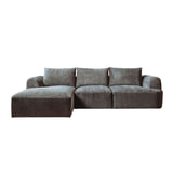 Sohome 2,5-zits Loungebank 'Richard' Links, Chenille, kleur Grijs