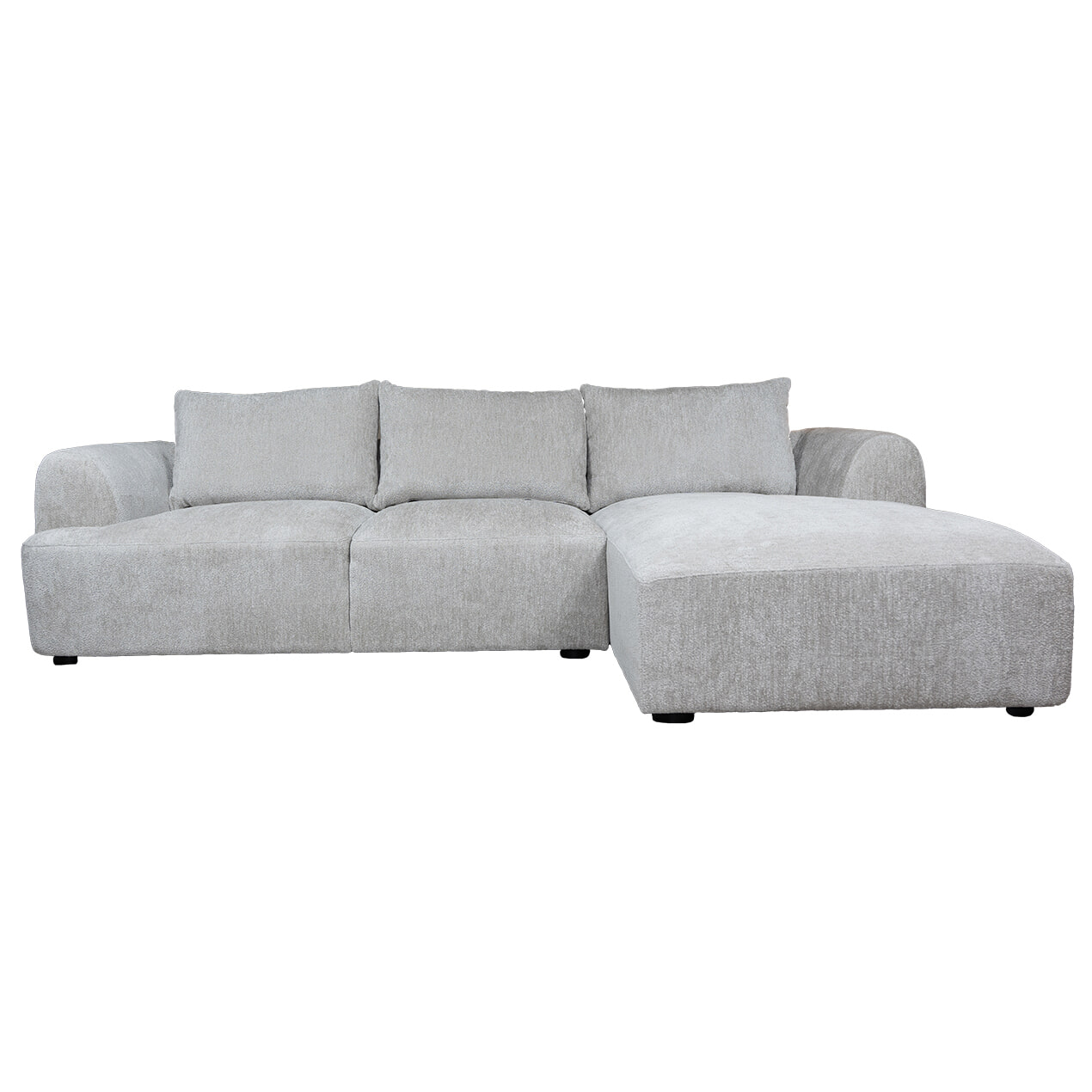 Sohome 2,5-zits Loungebank 'Richard' Rechts, Chenille, kleur Zand
