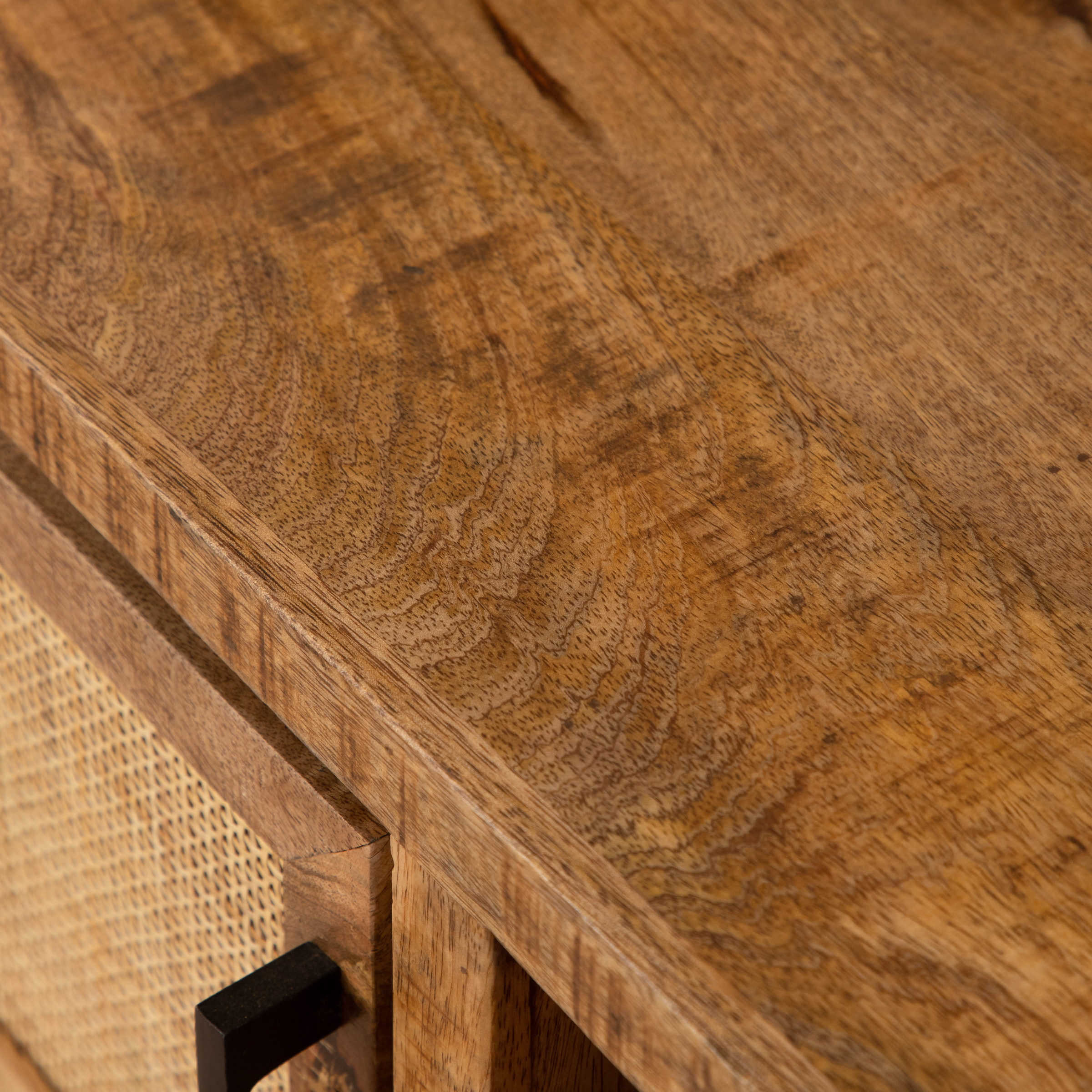RENEW TV-meubel 'Carini' Hout en Webbing, 160cm, kleur Naturel
