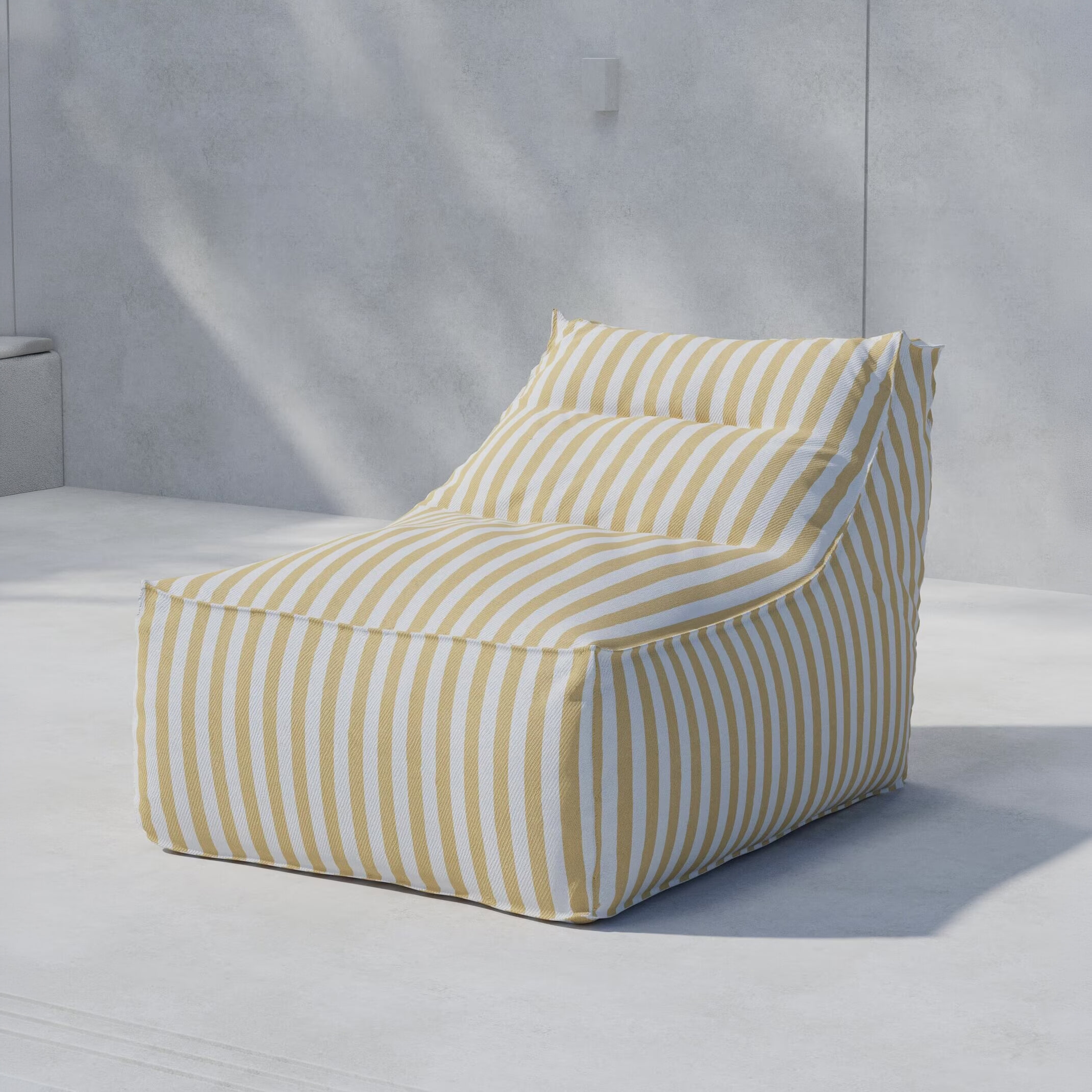 Nohr Outdoor Loungestoel 'Carlson' kleur Geel Gestreept