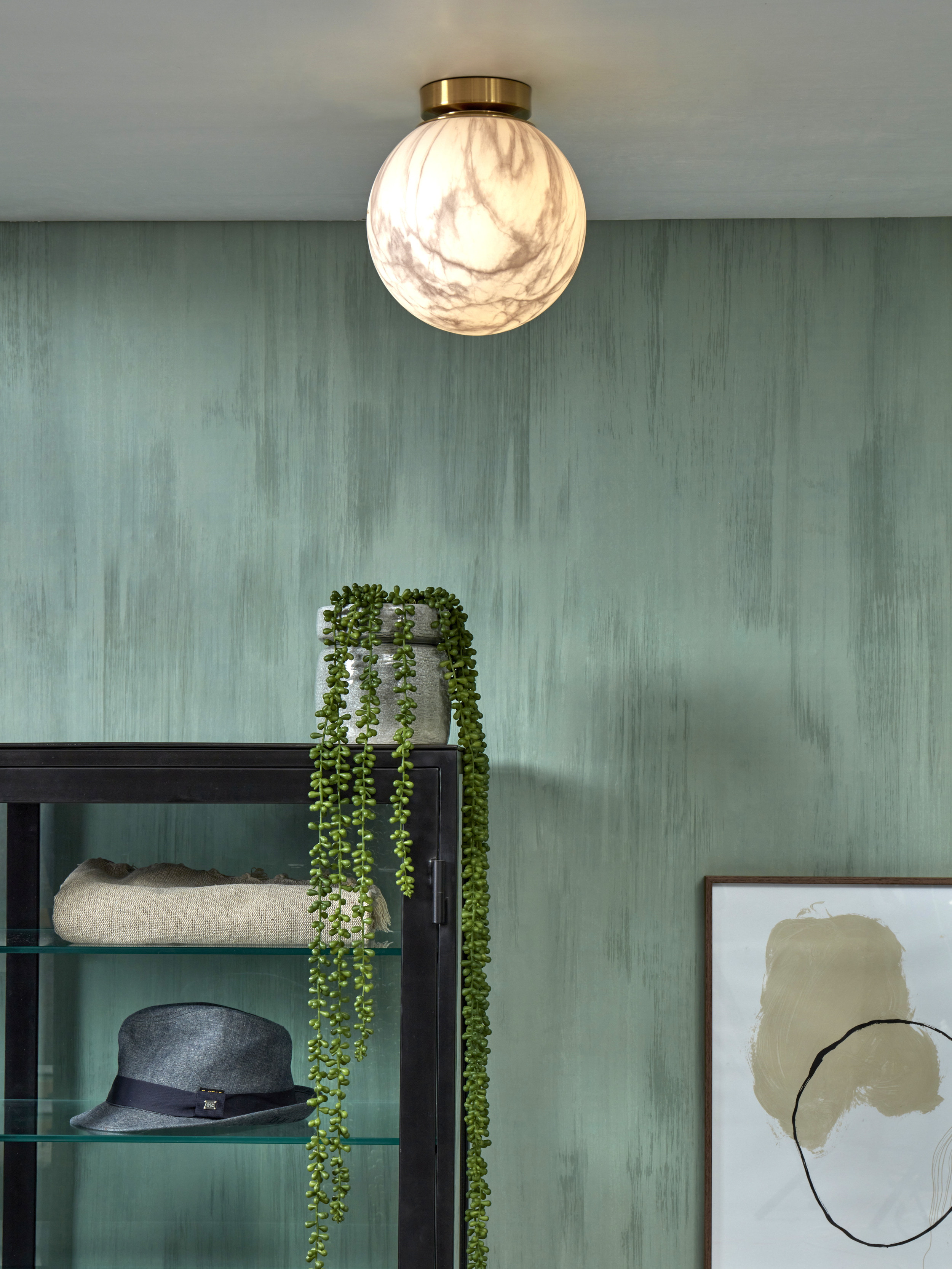 its about RoMi Plafondlamp 'Carrara' 22cm, Marmerlook, kleur Wit