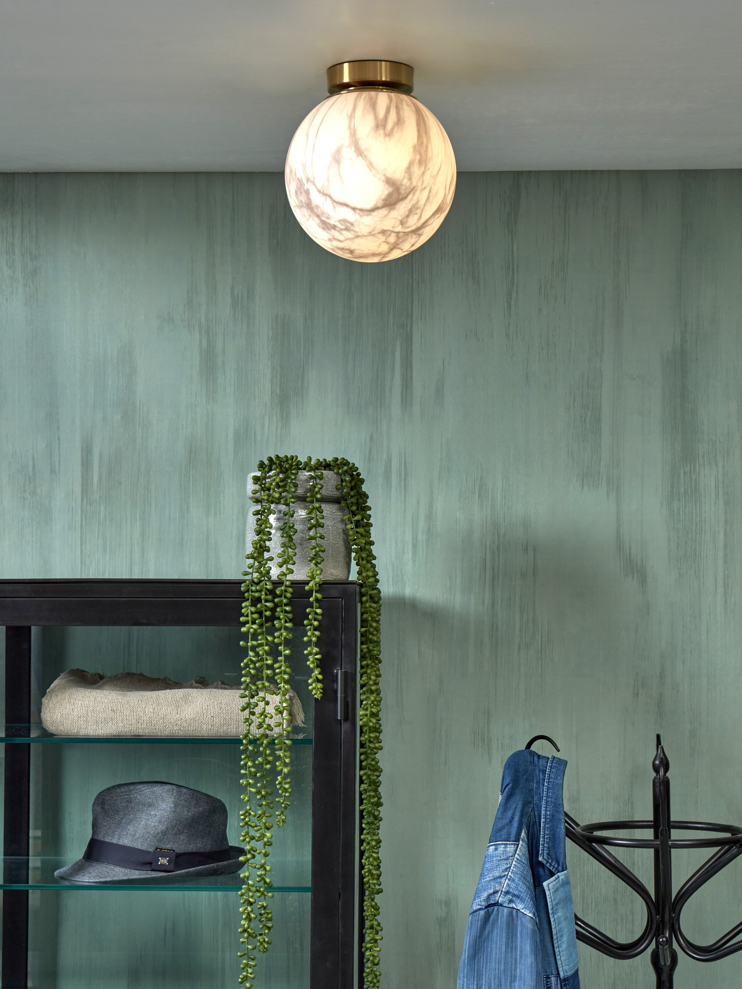 its about RoMi Plafondlamp 'Carrara' 22cm, Marmerlook, kleur Wit