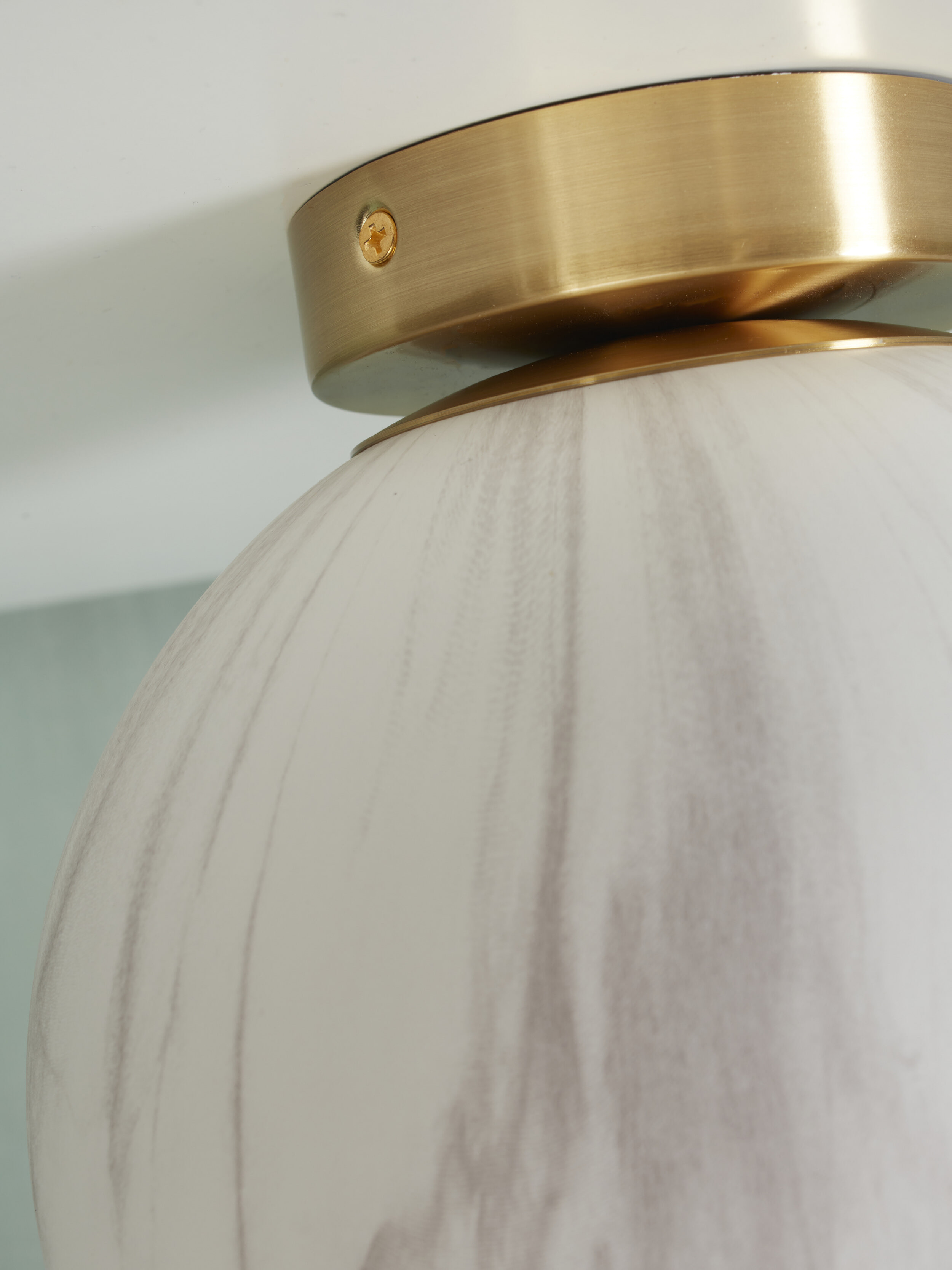 its about RoMi Plafondlamp 'Carrara' 28cm, Marmerlook, kleur Wit