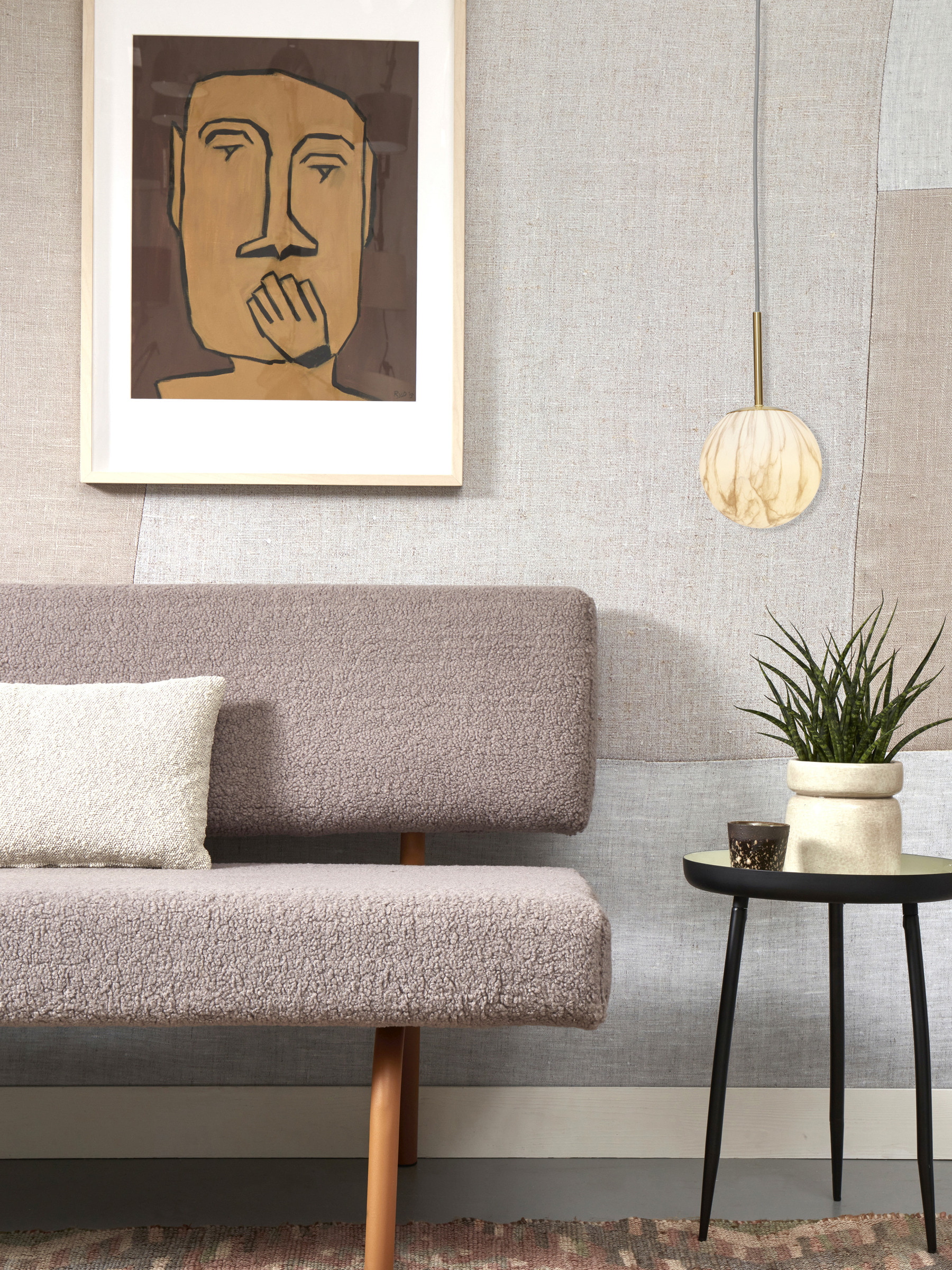 its about RoMi Hanglamp 'Carrara' 16cm, Glas, Marmerlook